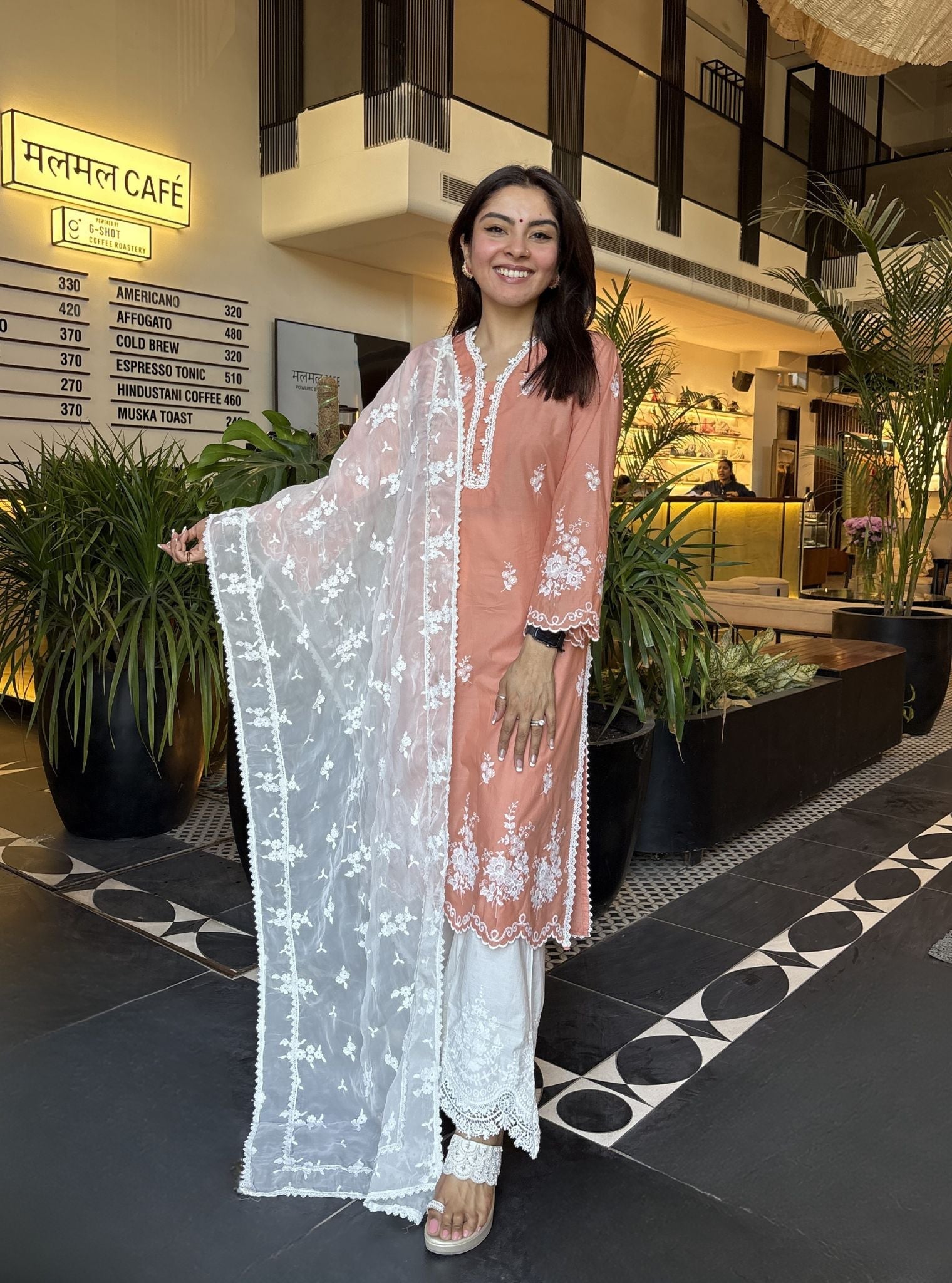 Love Song Supima Cotton Peach Kurta Set