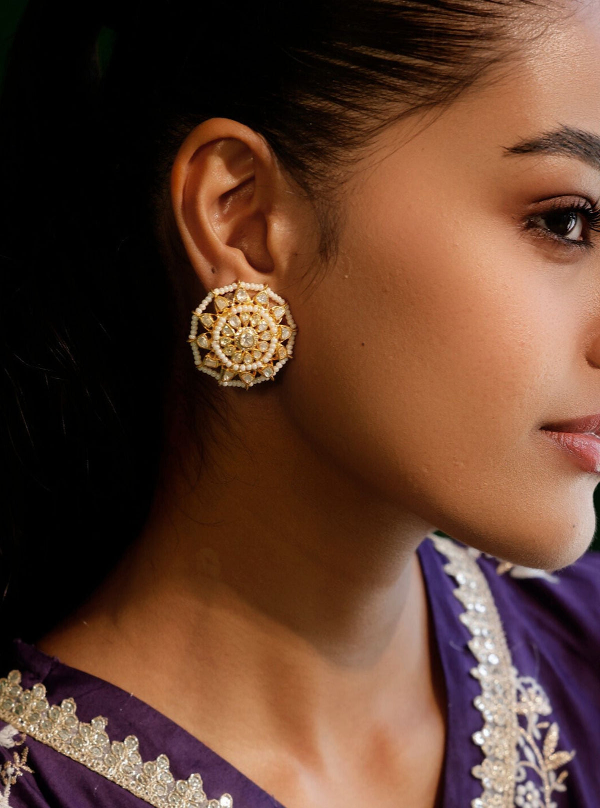 Pure Silver Sadhya Studs