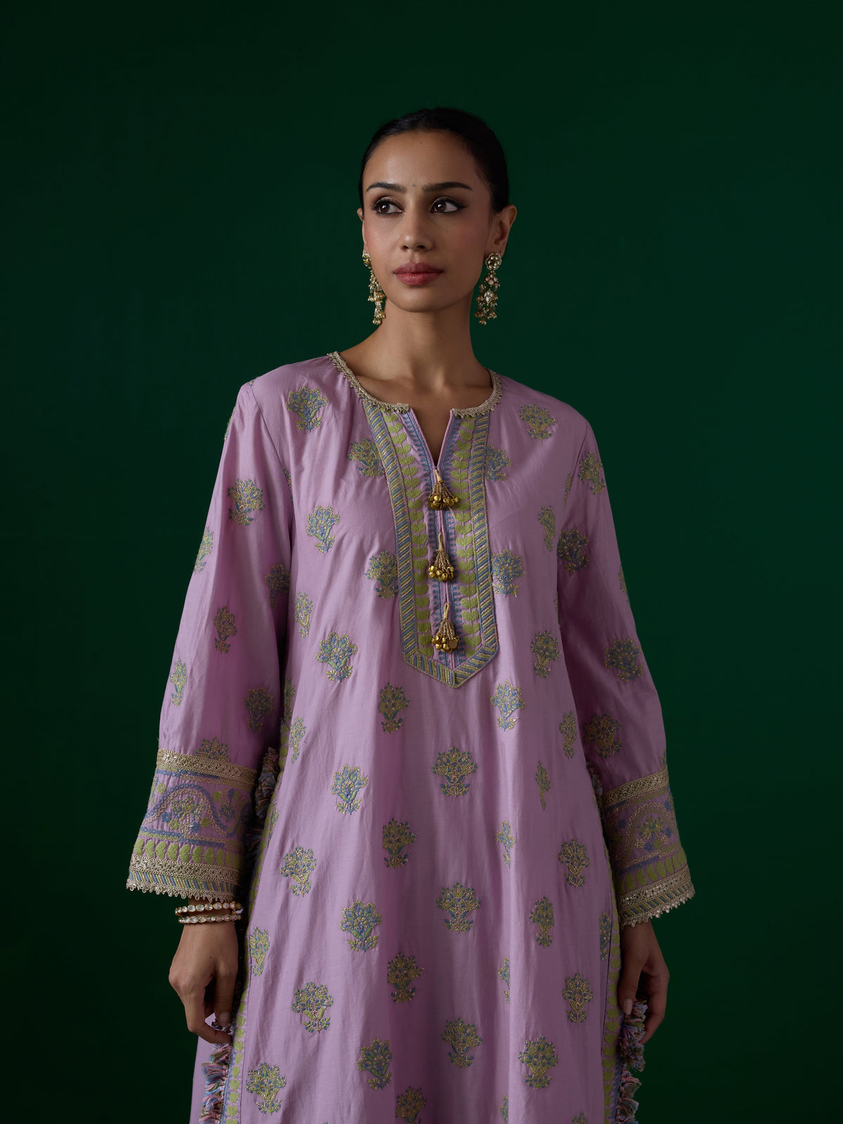 Ophel Supima Cotton Lilac Kurta Set