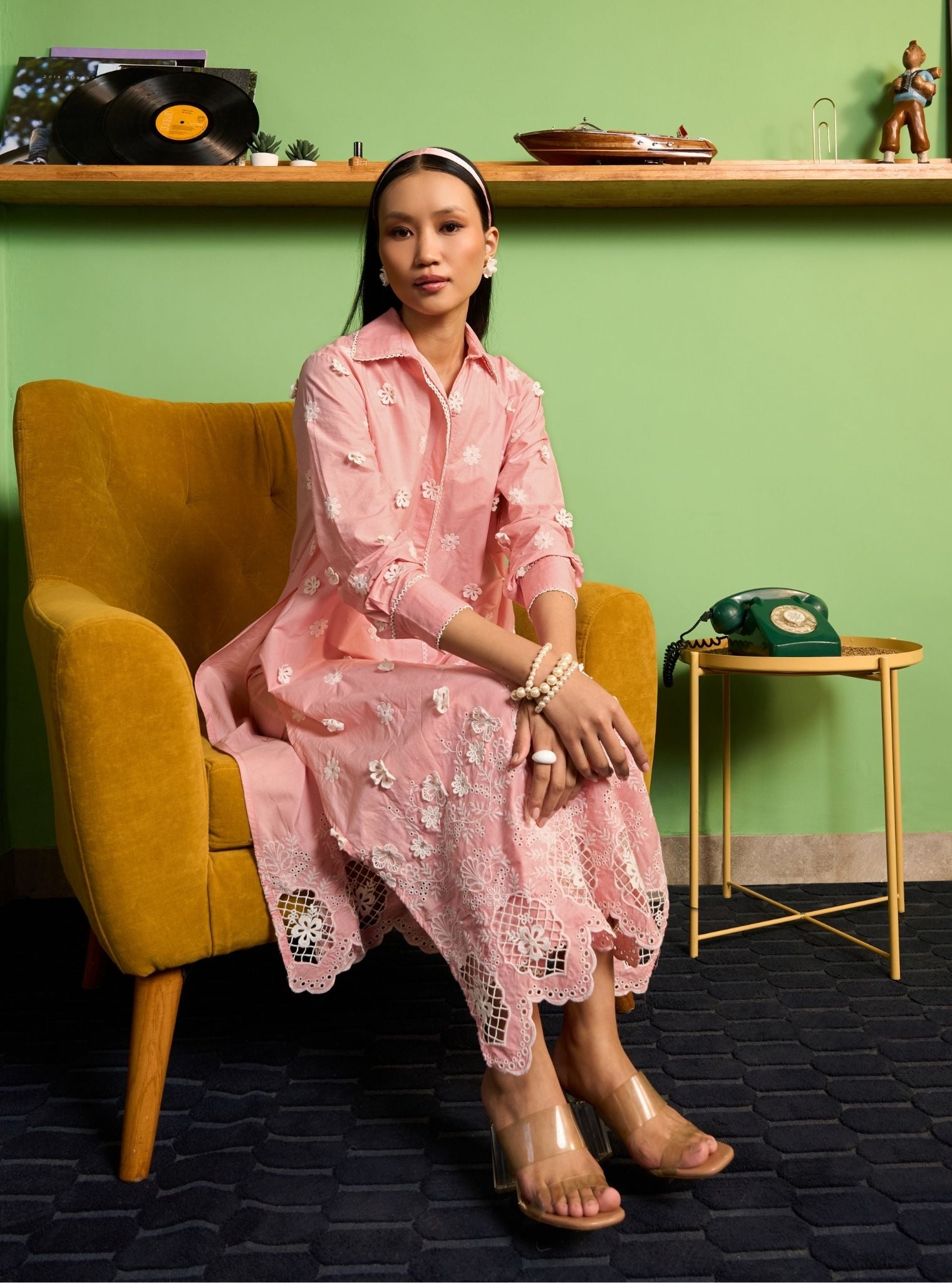 Yasira Supima Cotton Pink Kurta Shirt Set