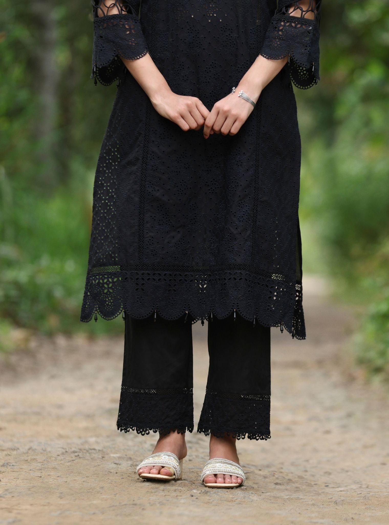 Aaira Supima Cotton Black Kurta Set