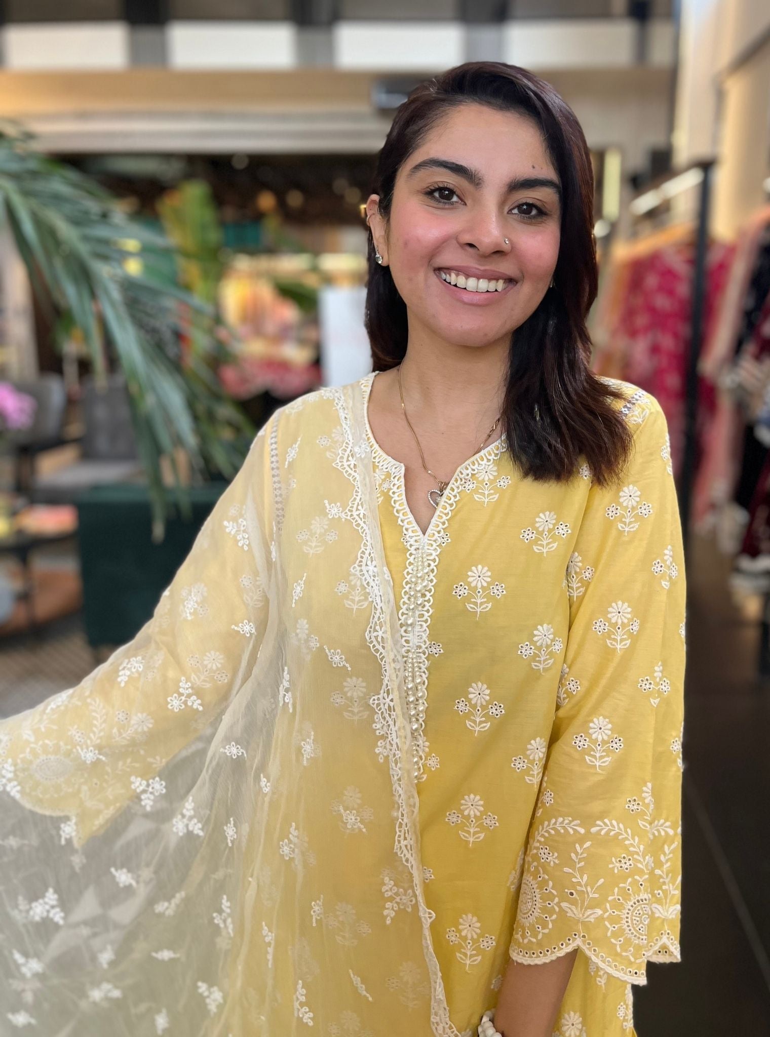 Arpora Supima Cotton Yellow Kurta With Kriya Pant