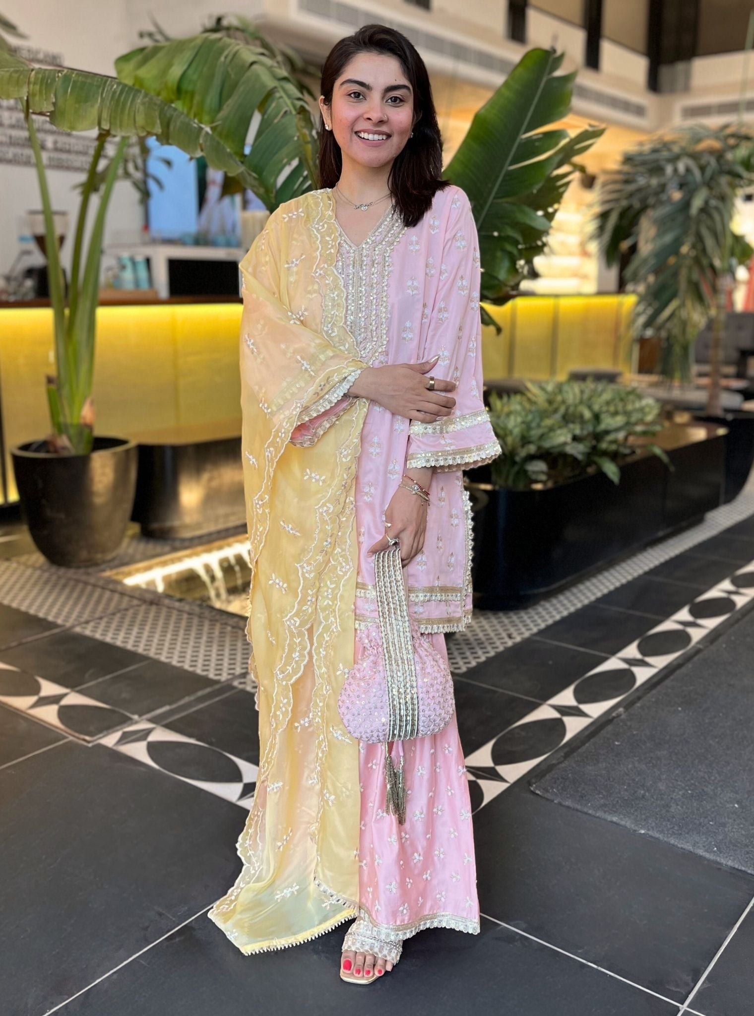 Sama Pima Pink Kurta Set