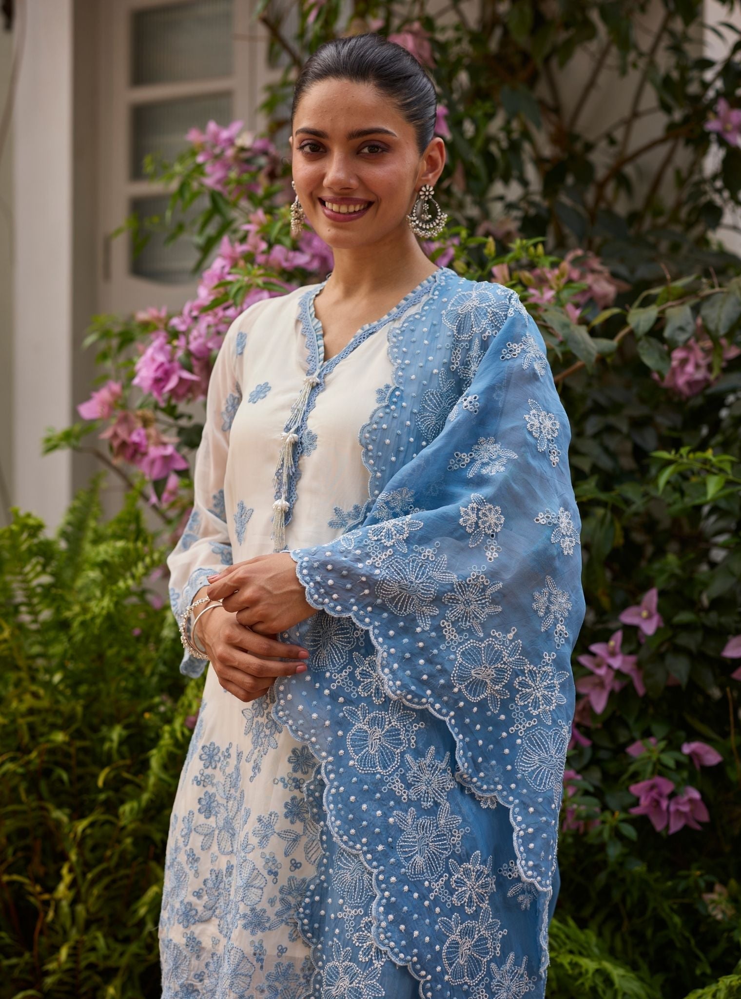 Lalo Organza Off White Kurta Set