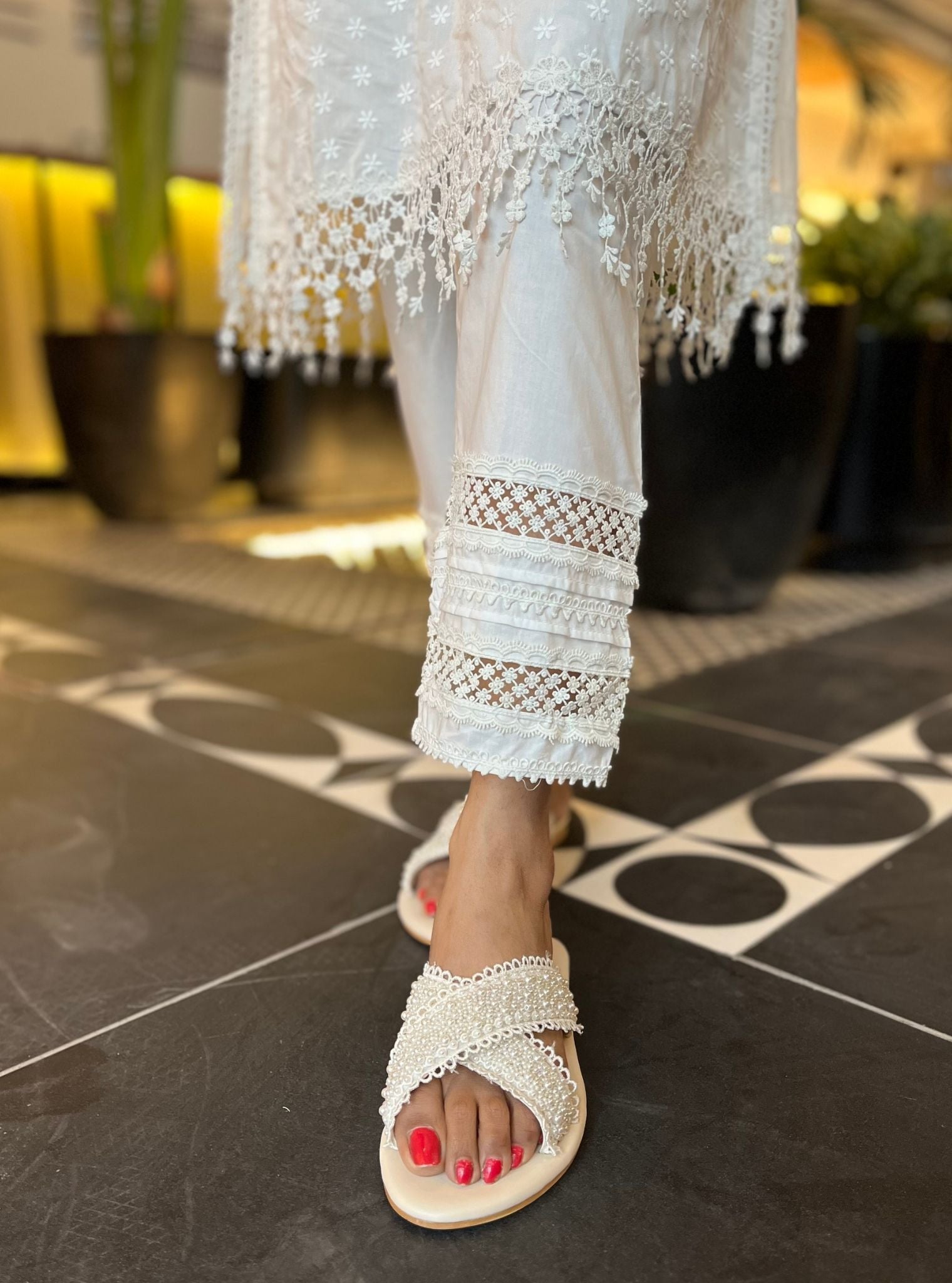 Juana Supima Cotton White Kurta Set