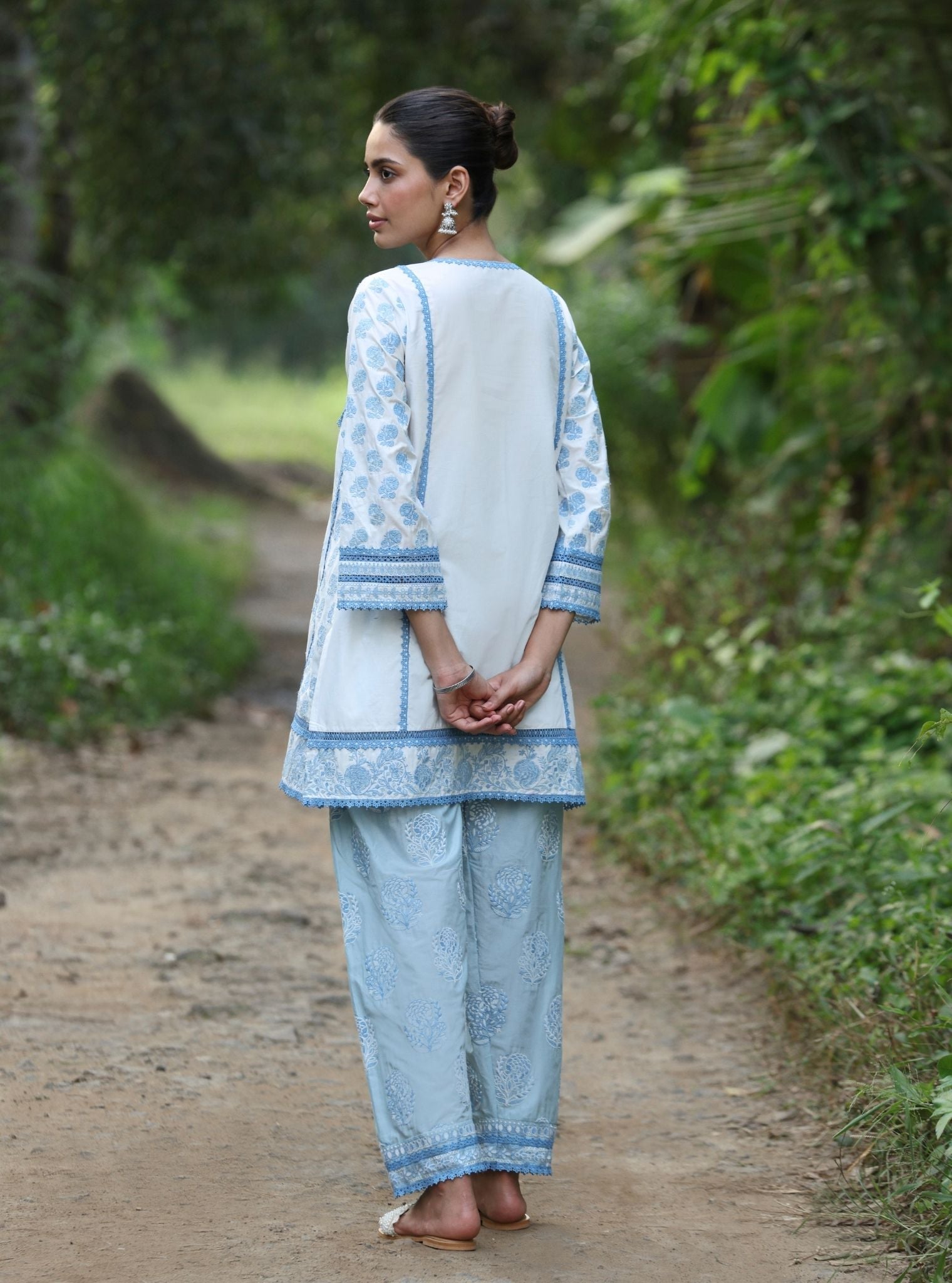 Alagi Supima Cotton White Kurta Set