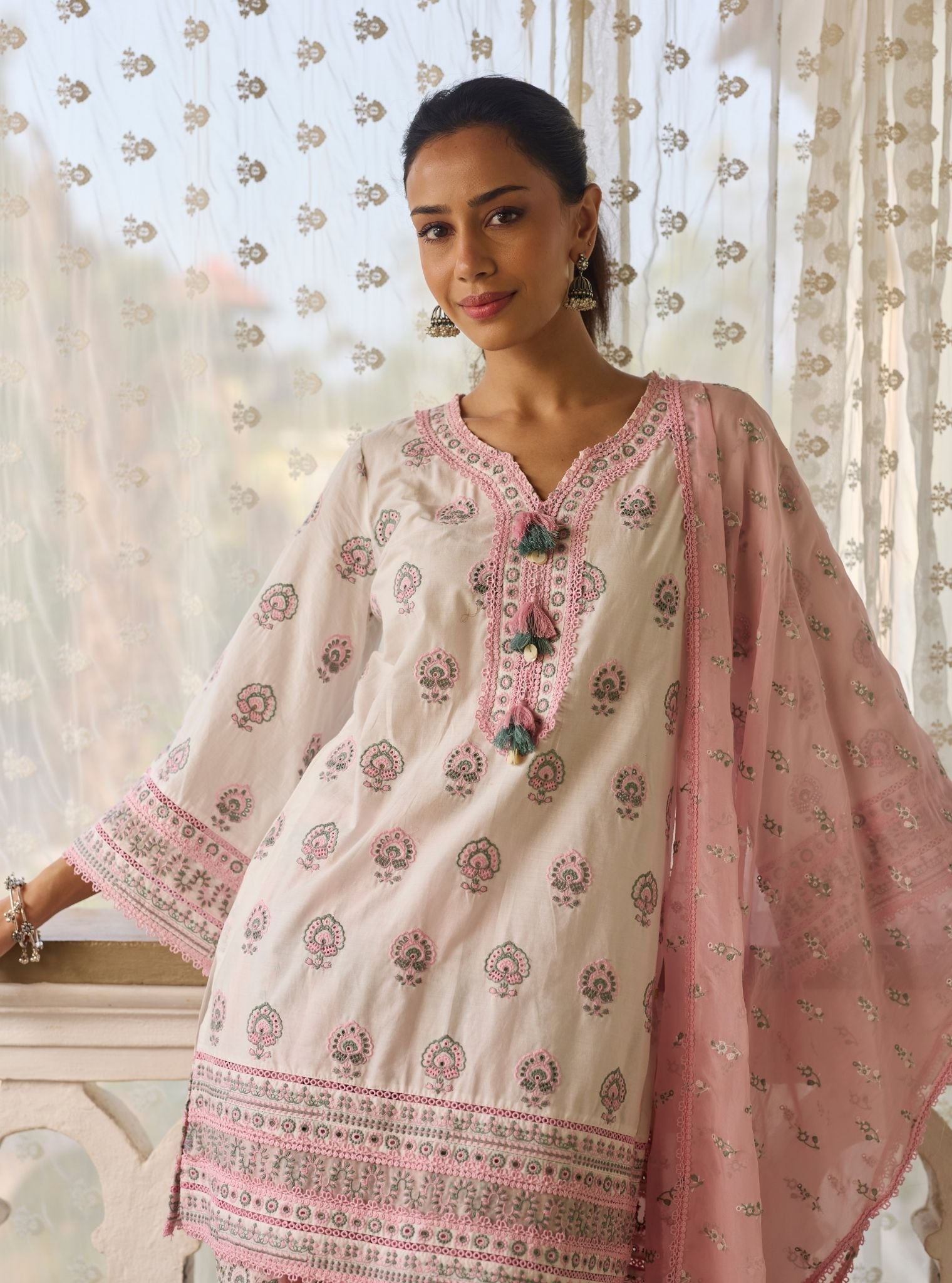 Ruo Supima Cotton White Kurta Set