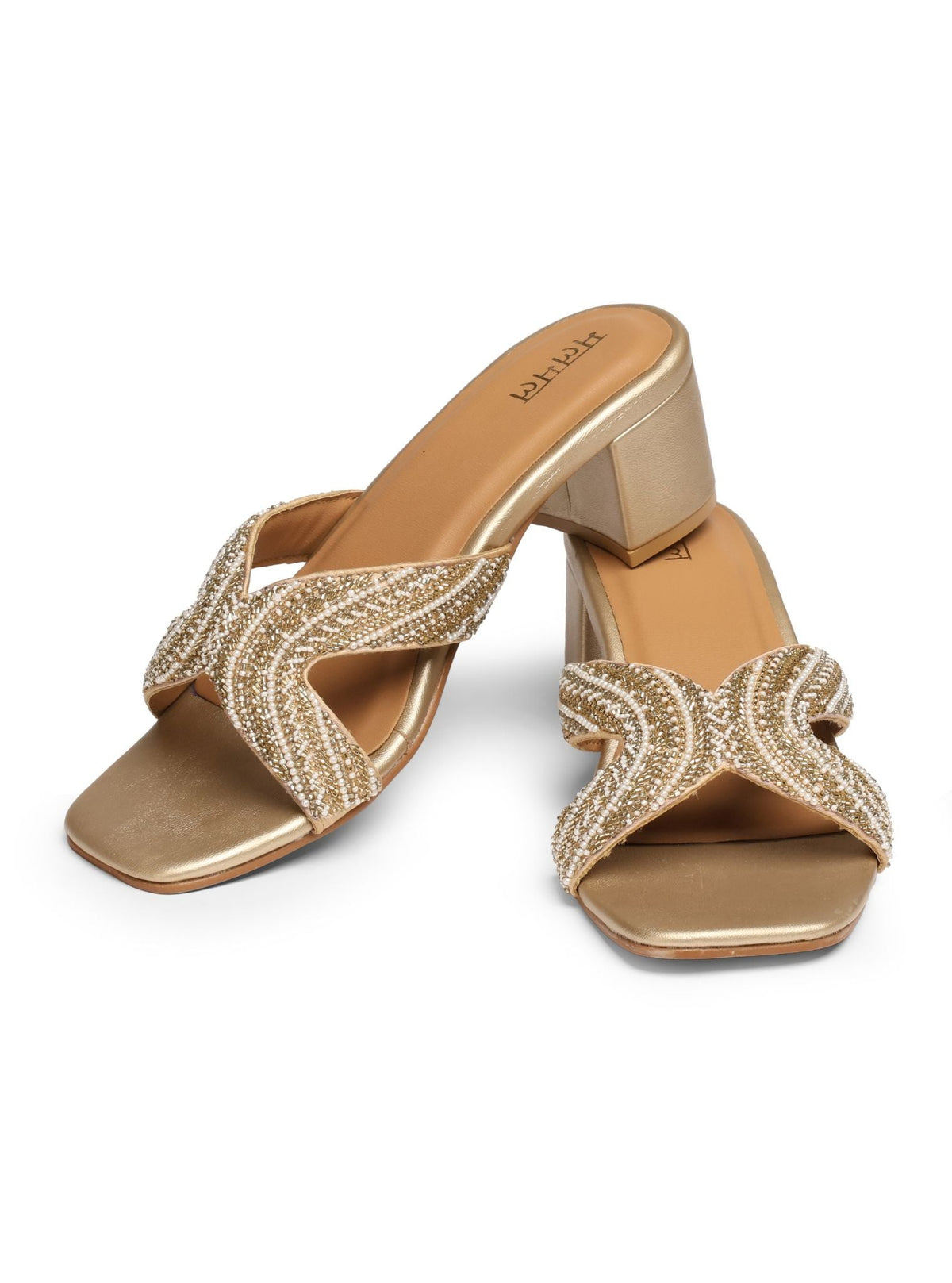 Molten Gold Vegan Block Heel