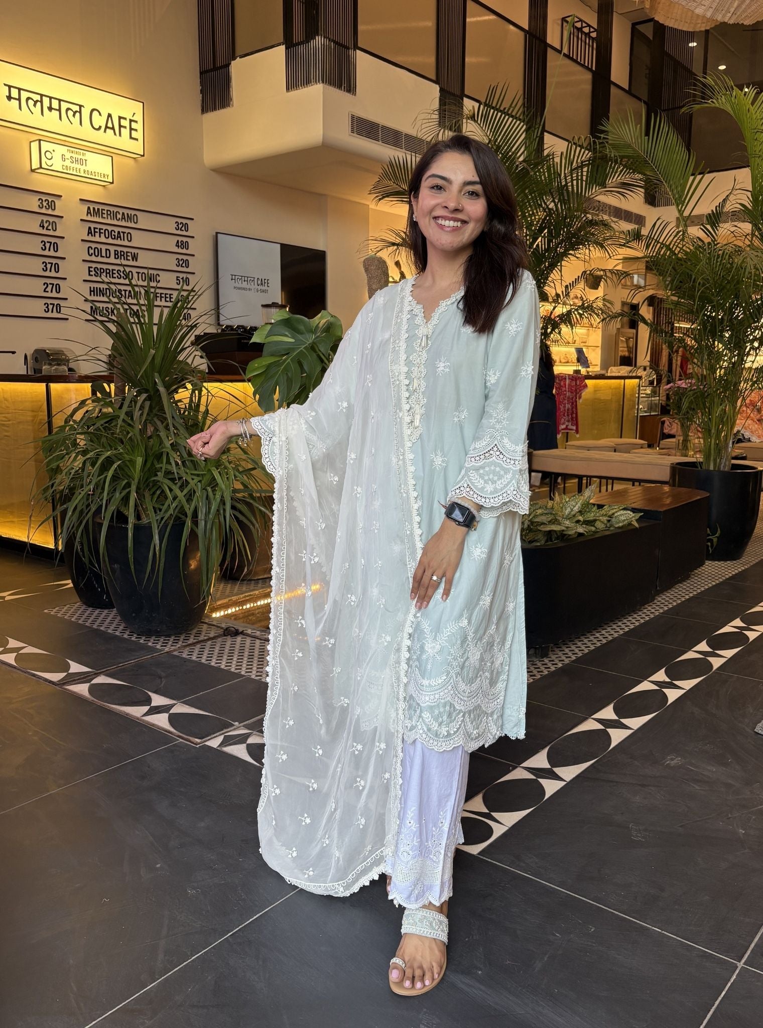 Acoi Supima Cotton Blue Kurta Set