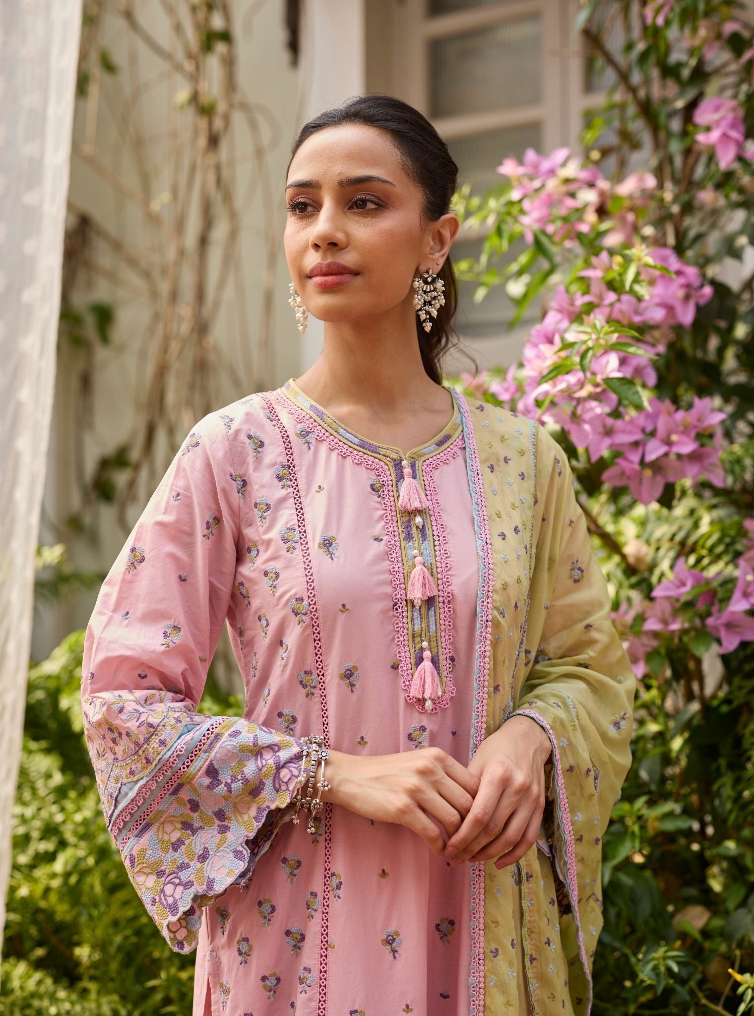 Lyo Supima Cotton Pink Kurta Set