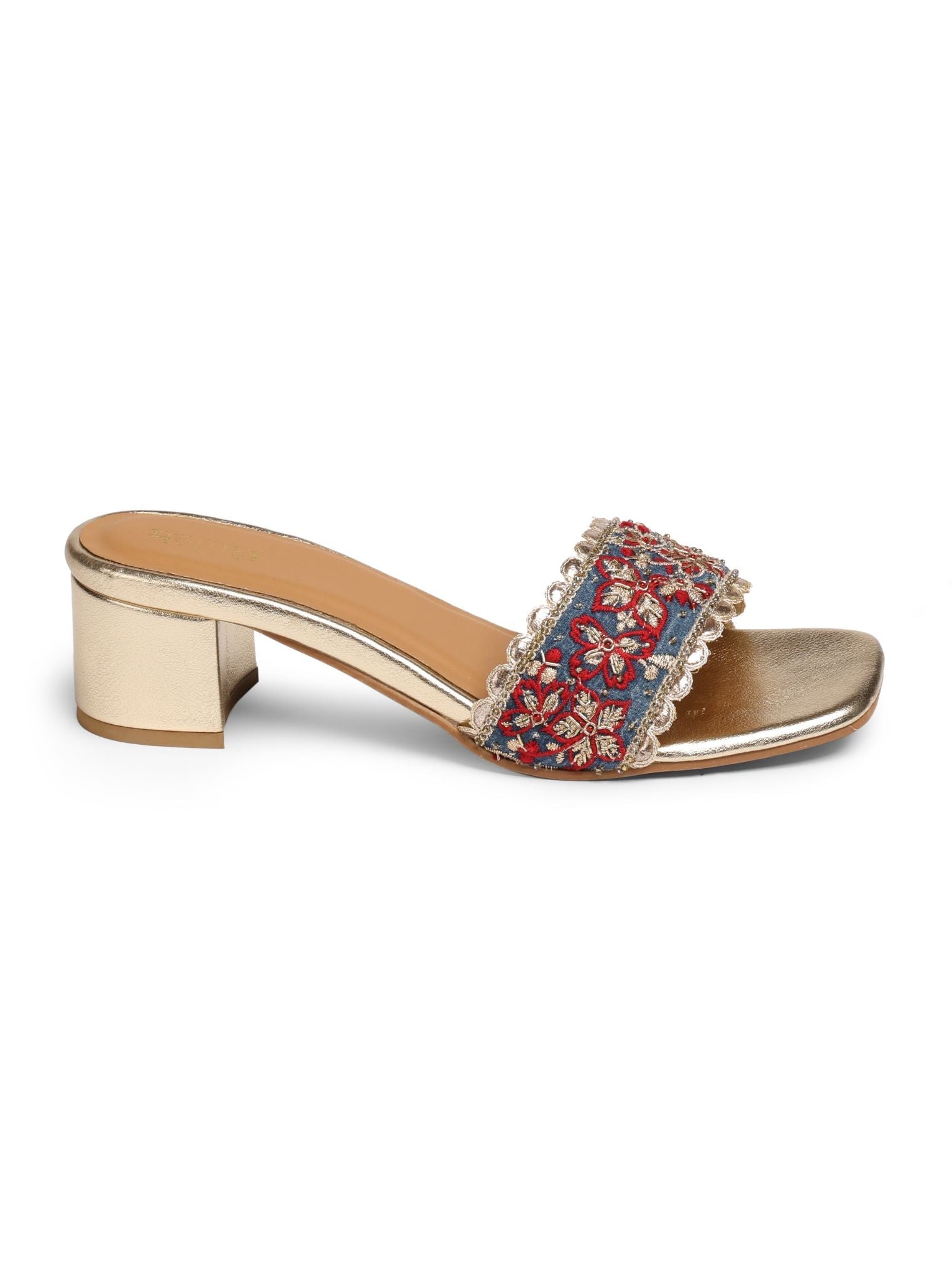 Scarlet Blue Denim Block Heel