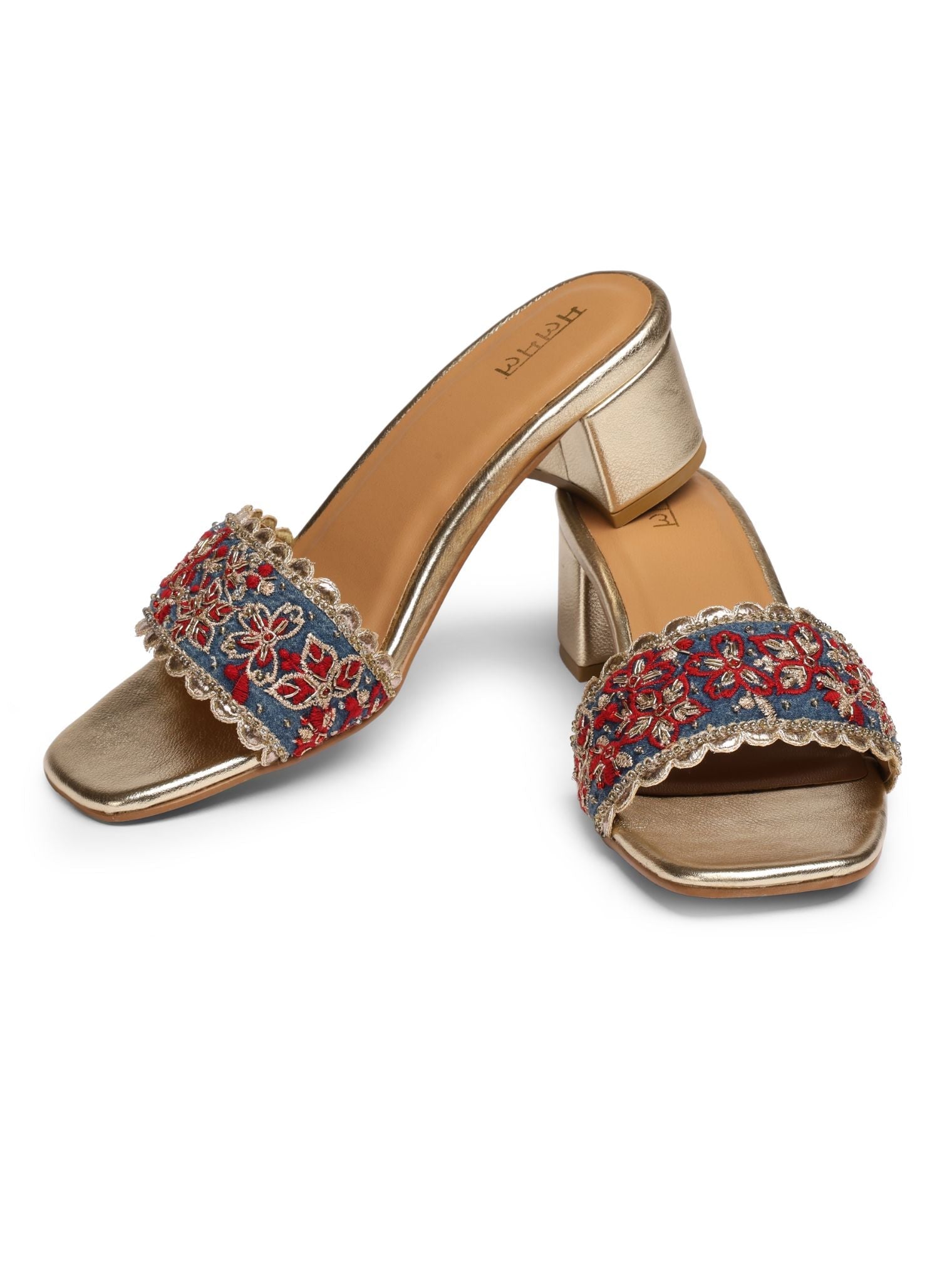 Scarlet Blue Denim Block Heel