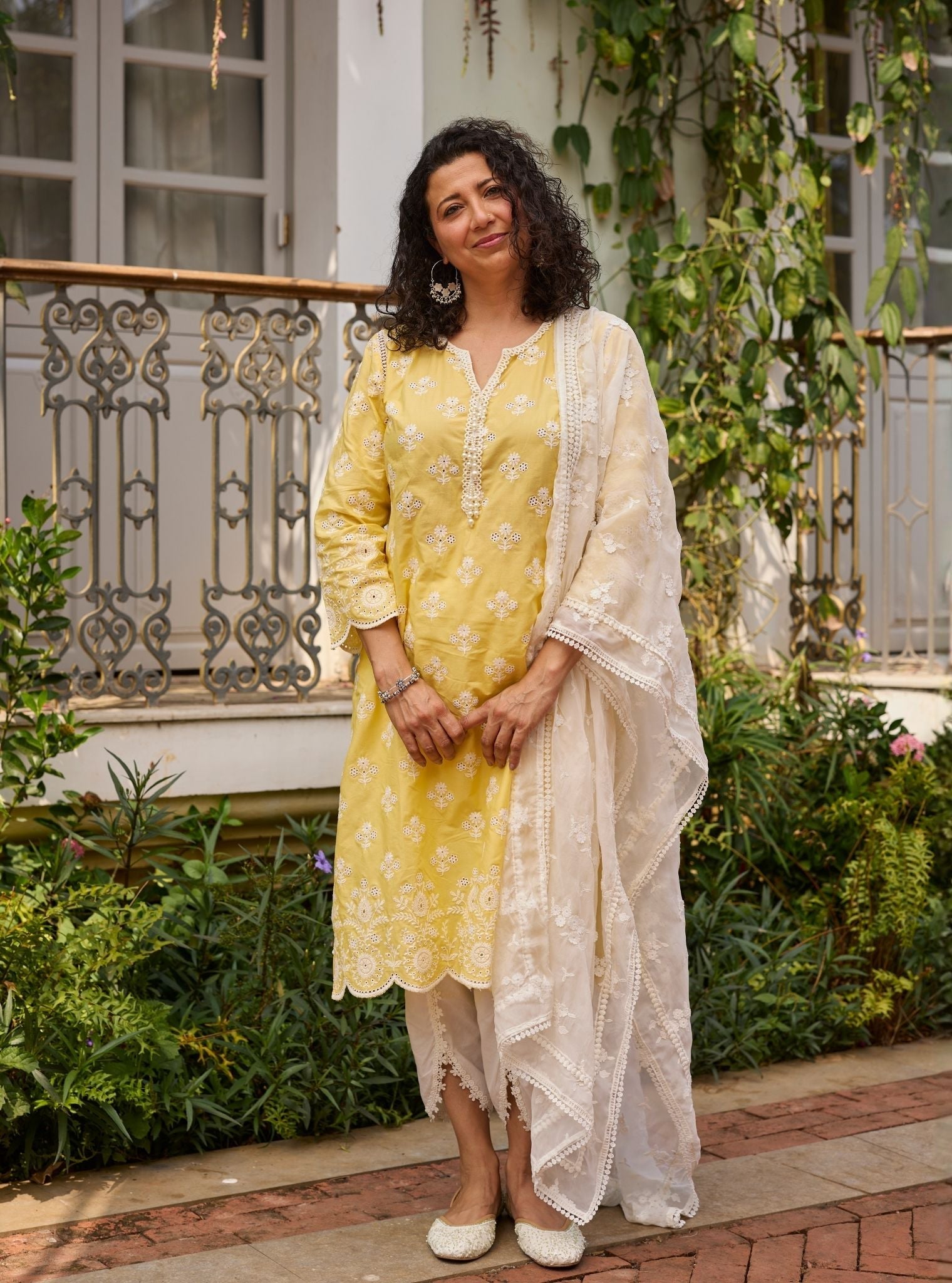 Arpora Supima Cotton Yellow Kurta Set