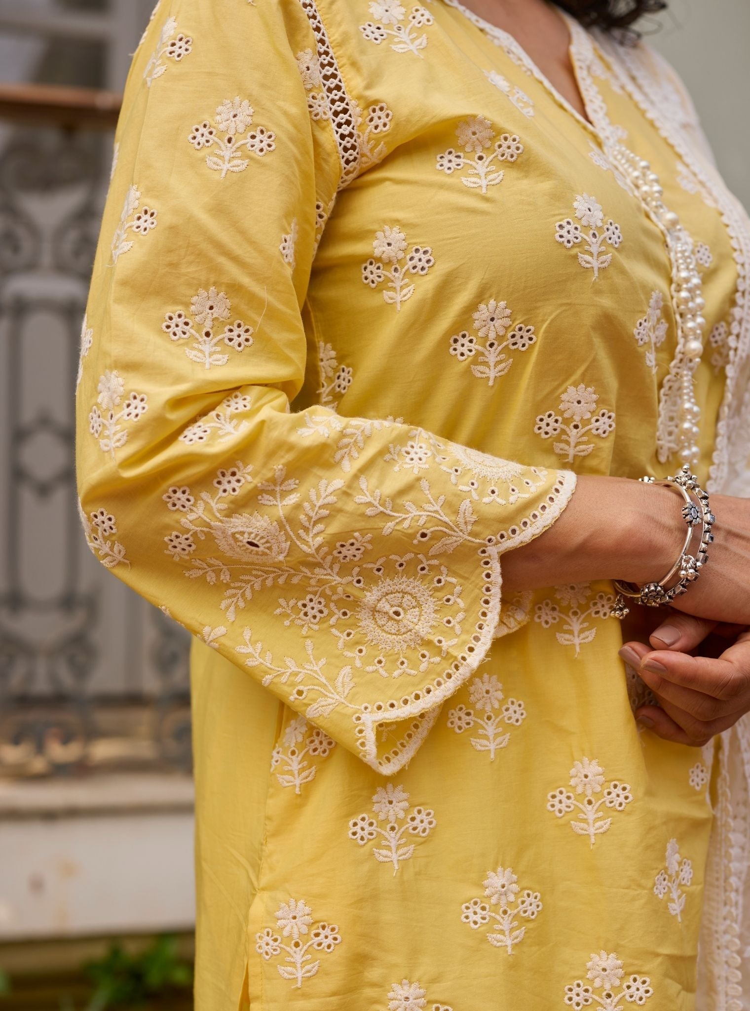 Arpora Supima Cotton Yellow Kurta Set