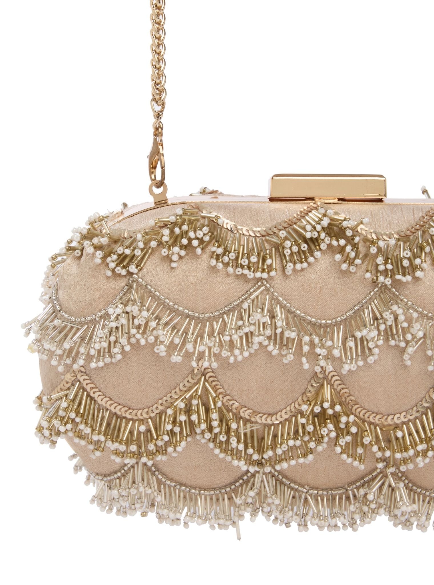 Athena Gold Clutch Bag