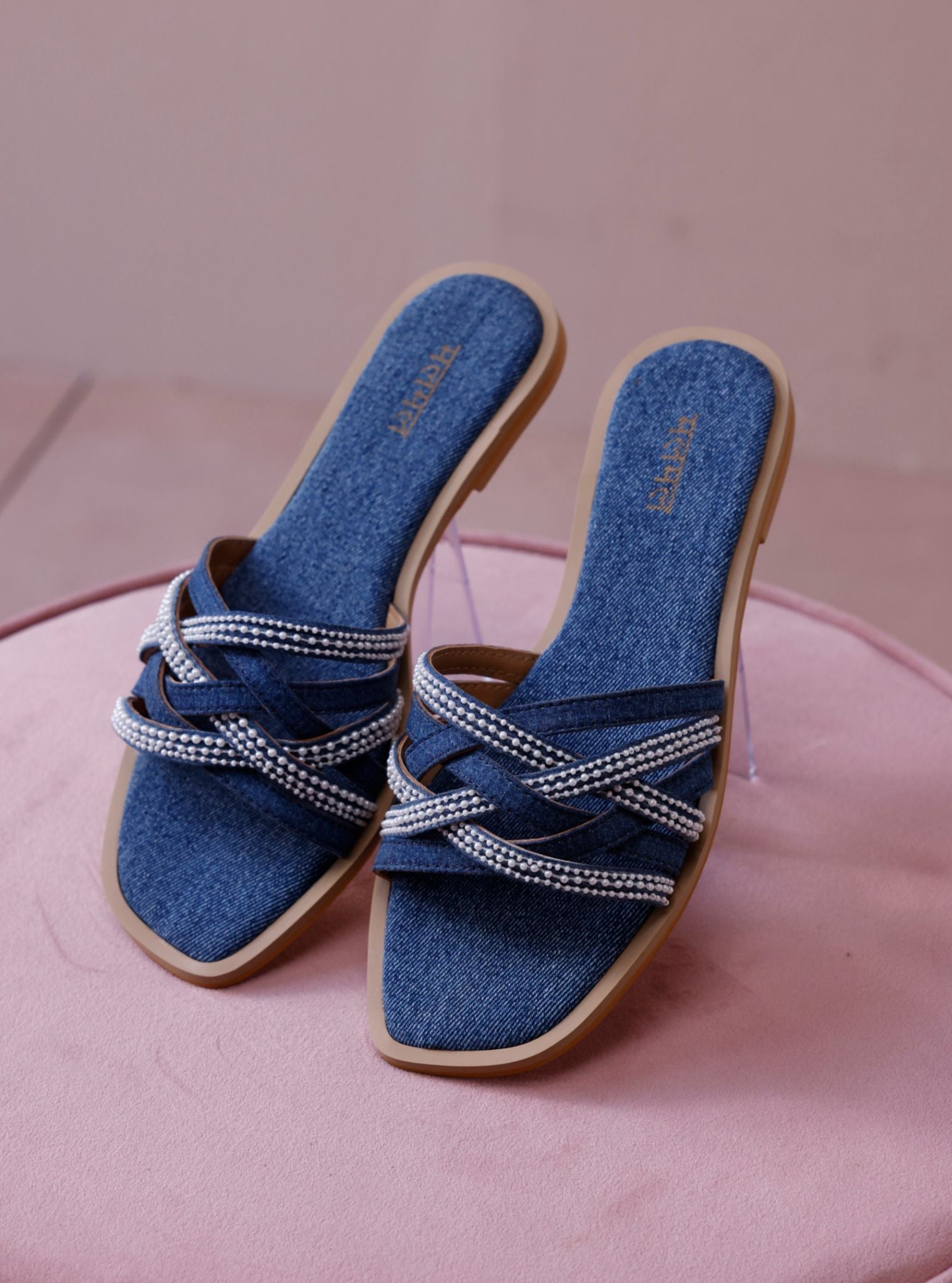 Dopamine Denim Criss Cross Sandal