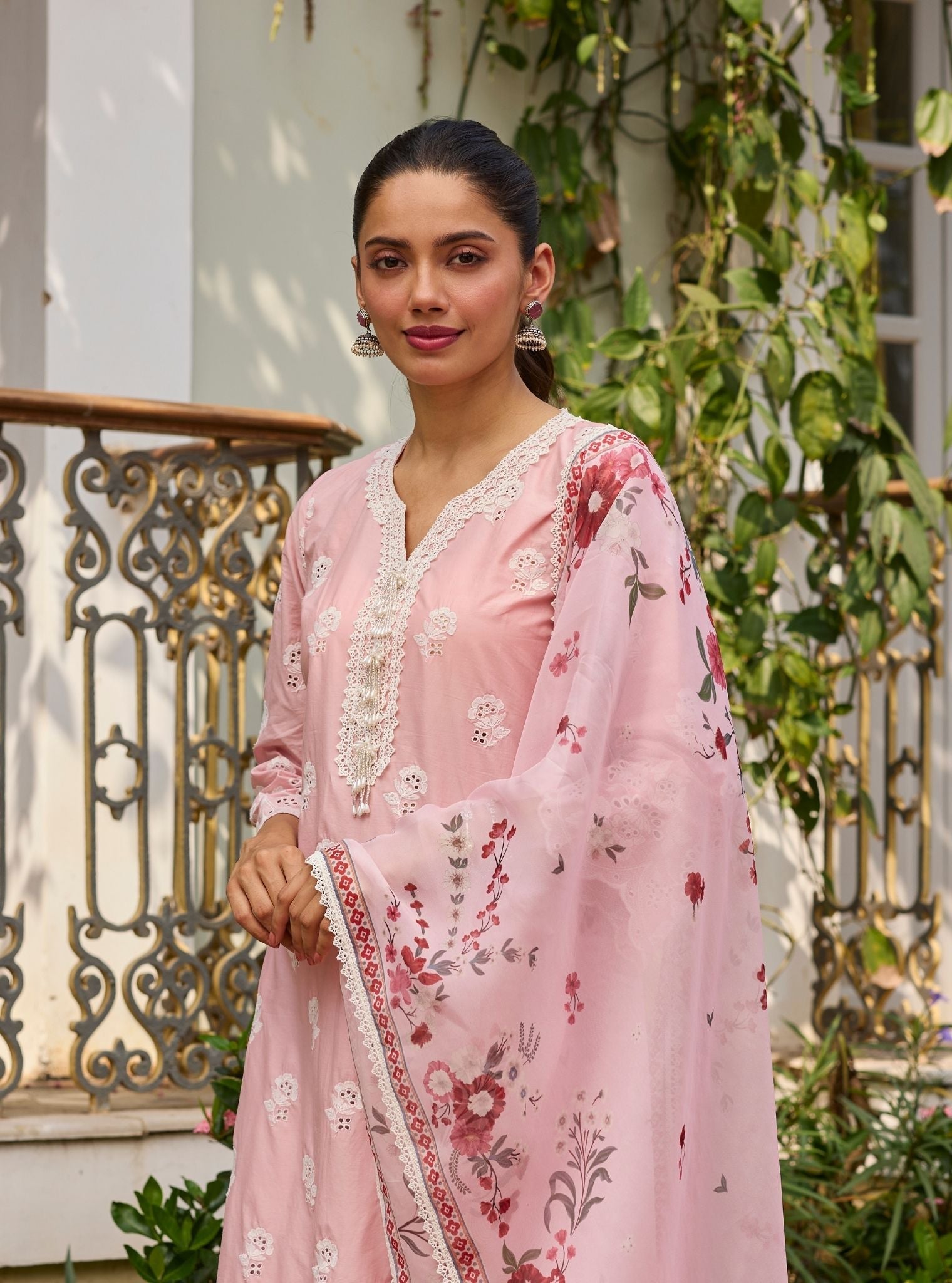Avo Supima Cotton Pink Kurta Set