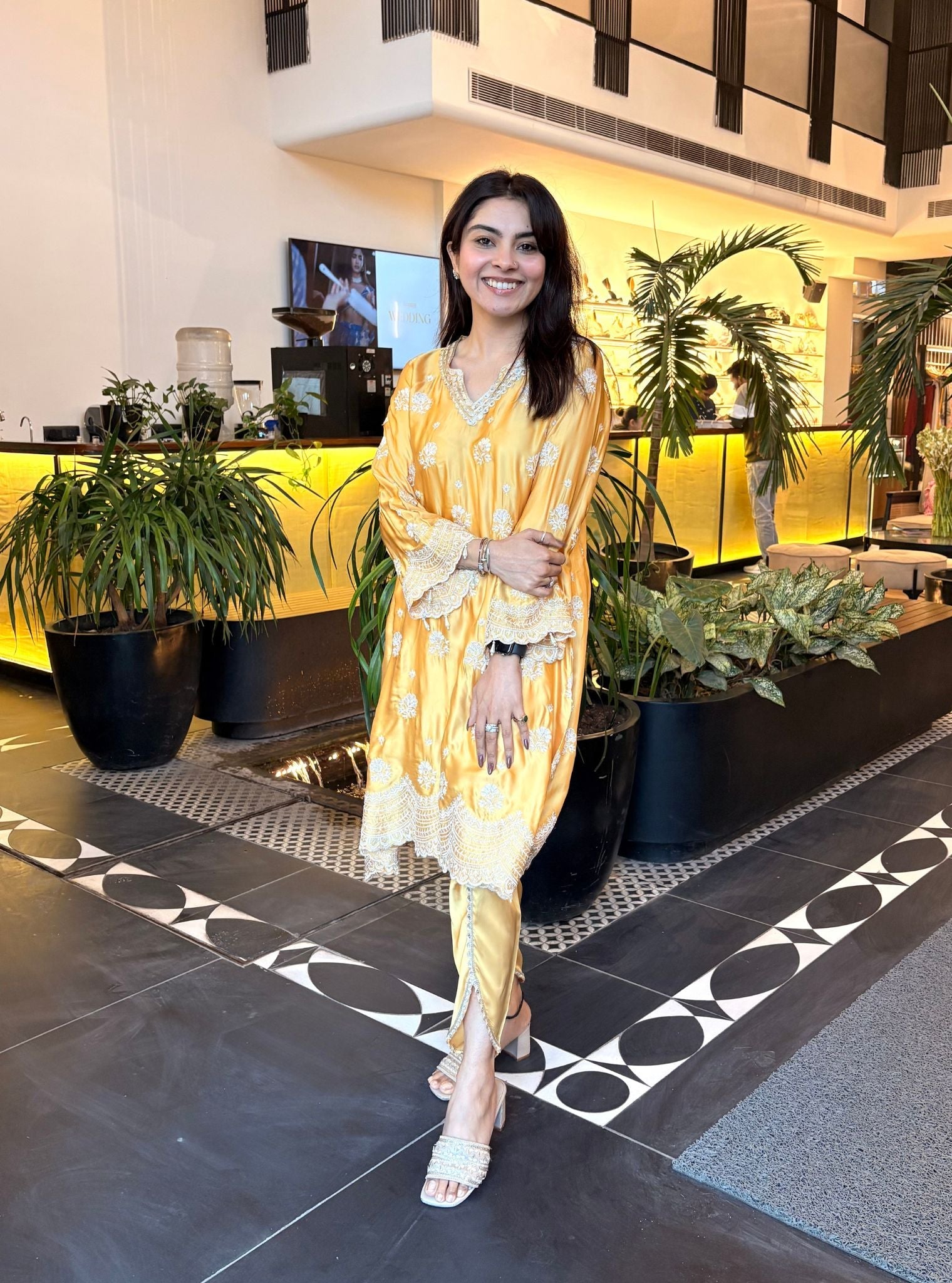 Mehar Pima Yellow Kurta Set