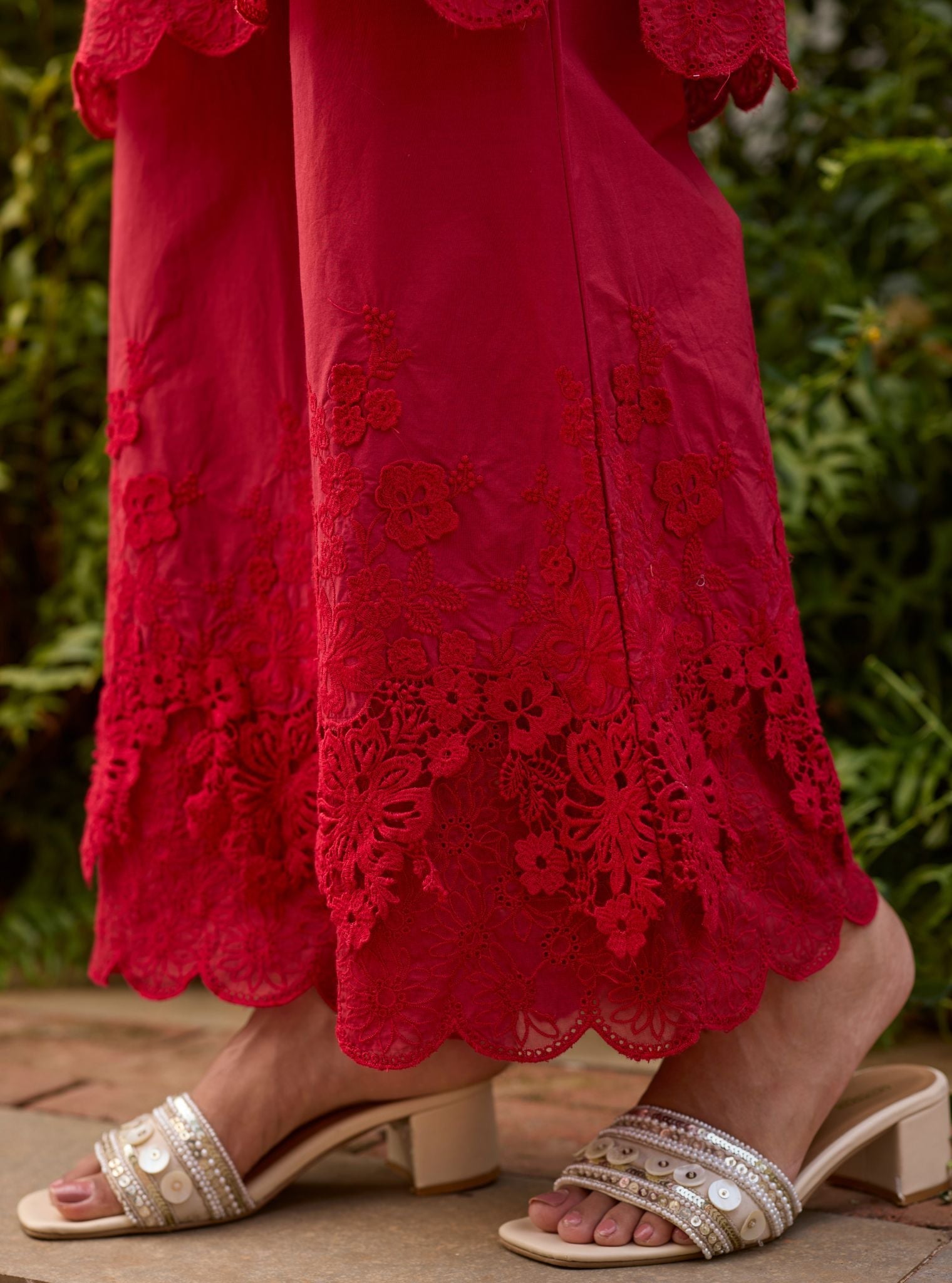 Vae Supima Cotton Red Kurta Set
