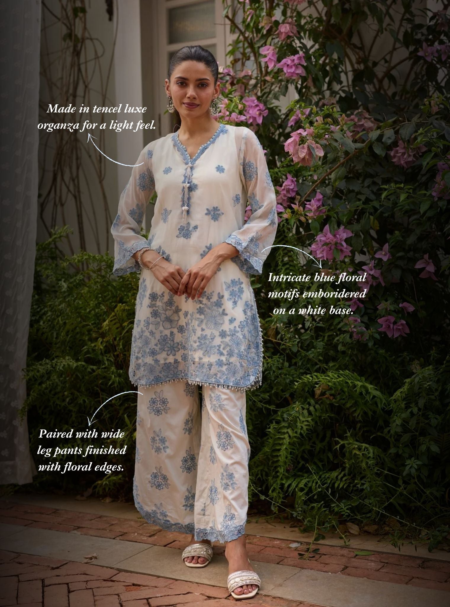 Lalo Organza Off White Kurta Set
