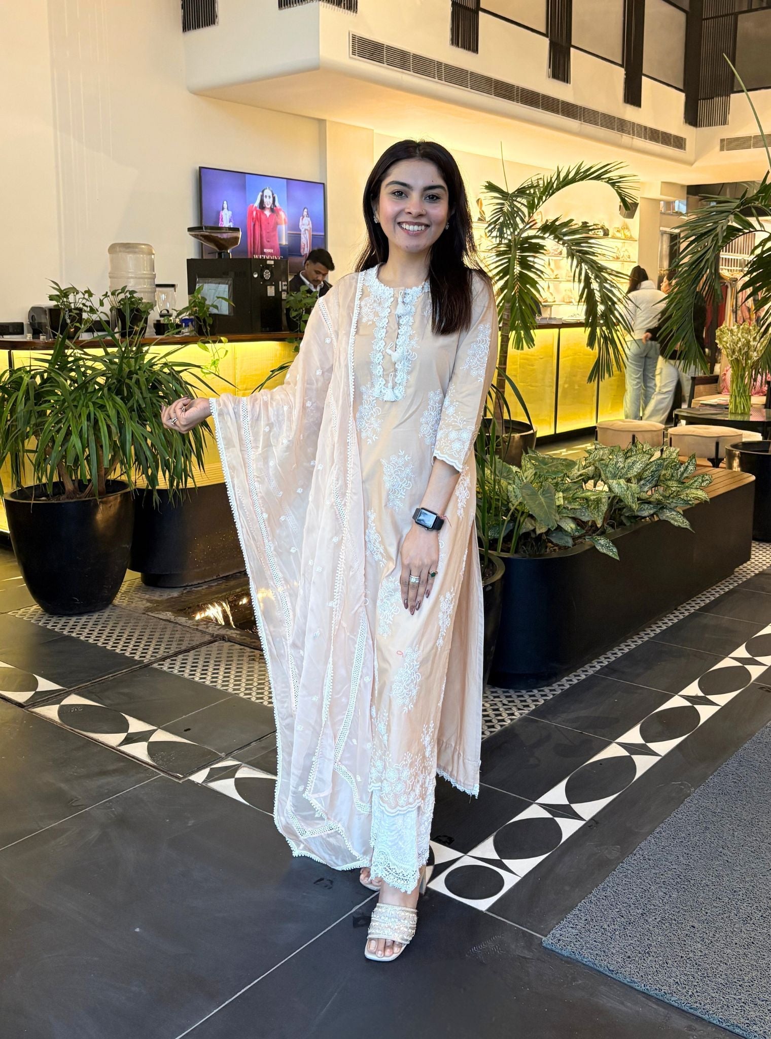 Perla Supima Cotton Beige Kurta Set