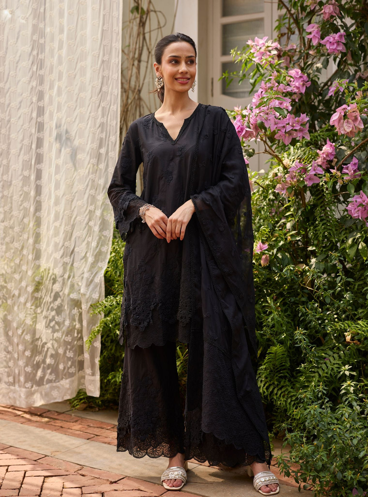 Vae Supima Cotton Black Kurta Set
