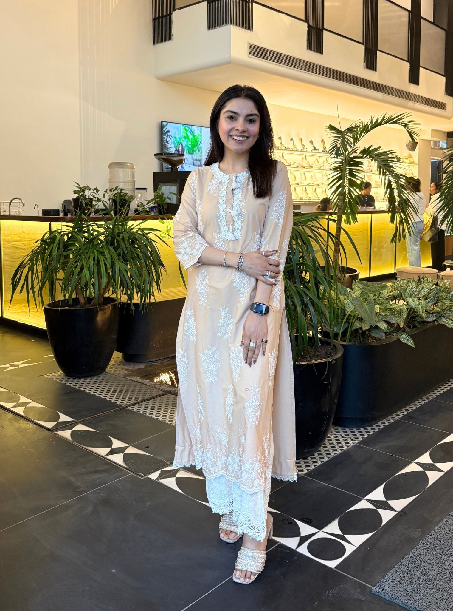 Perla Supima Cotton Beige Kurta Set