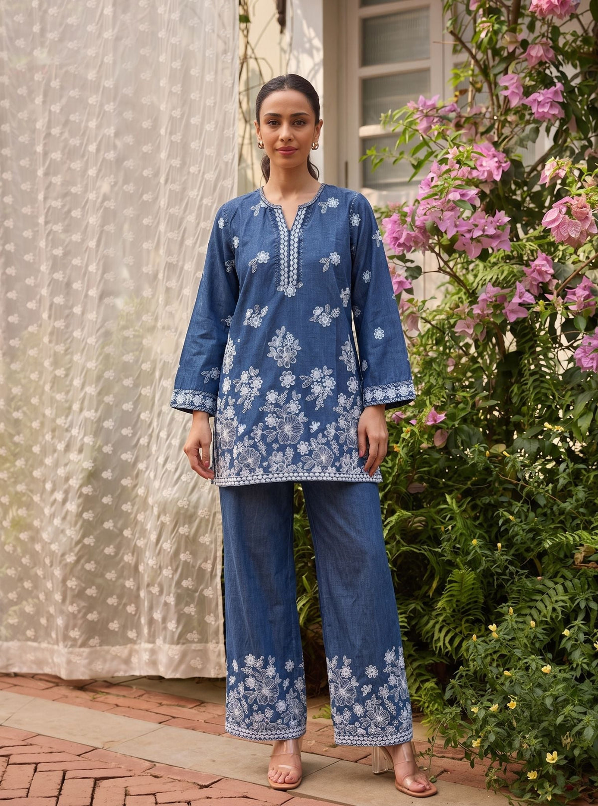Vienne Denim Kurta Set