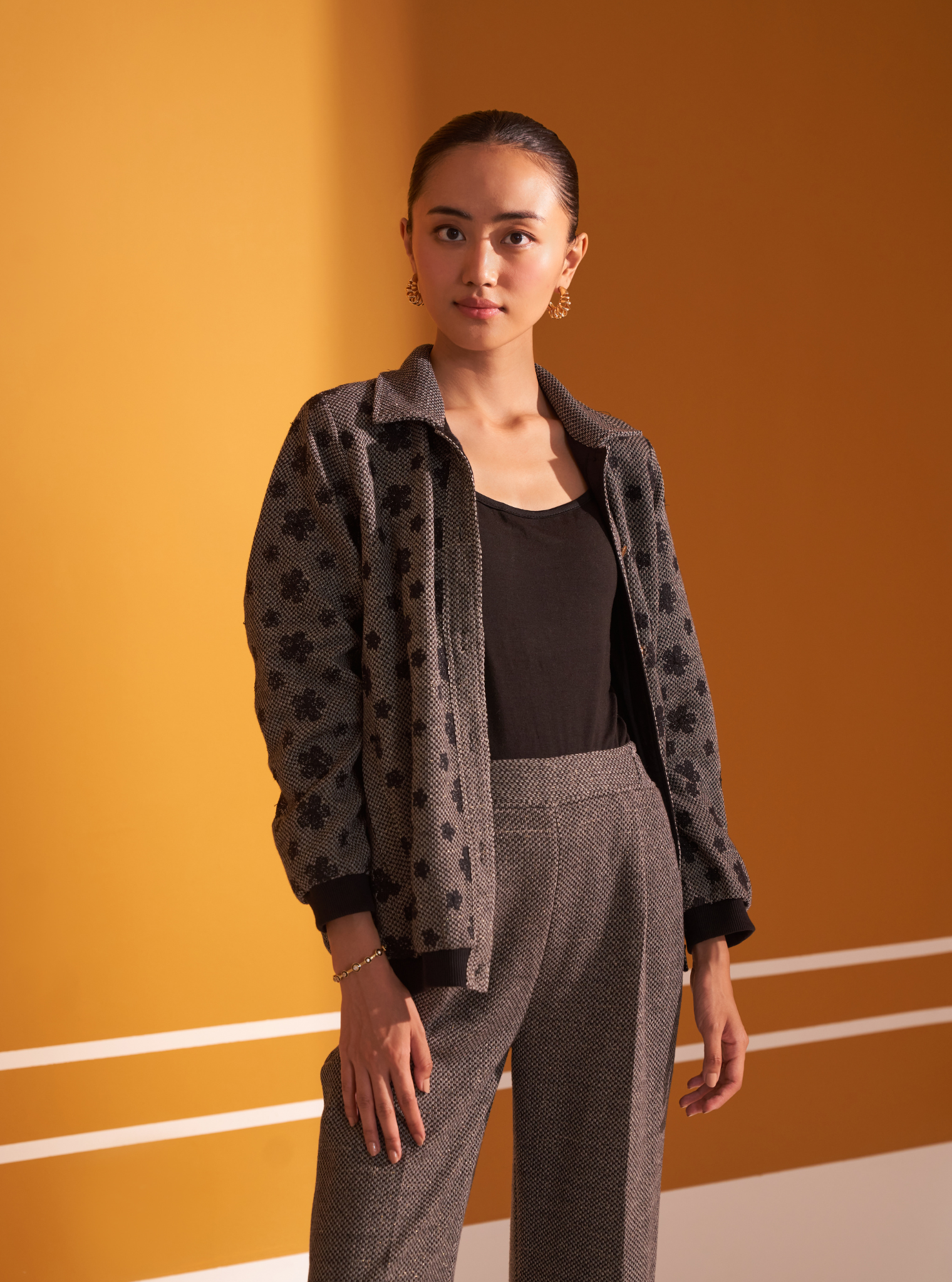 Edith Lurex Knit Black Co-ord Set