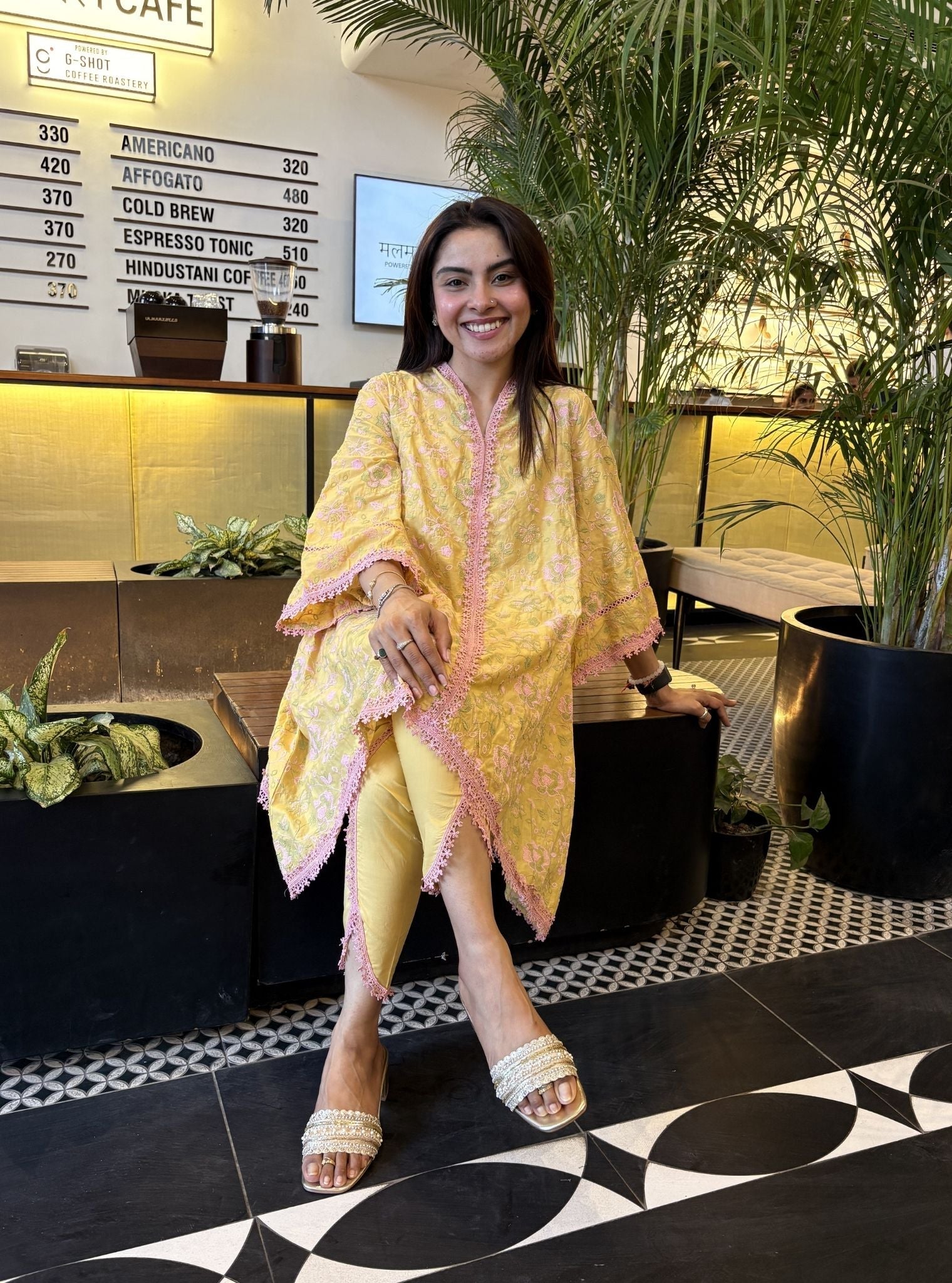 Falguni Supima Cotton Mustard Kurta Set