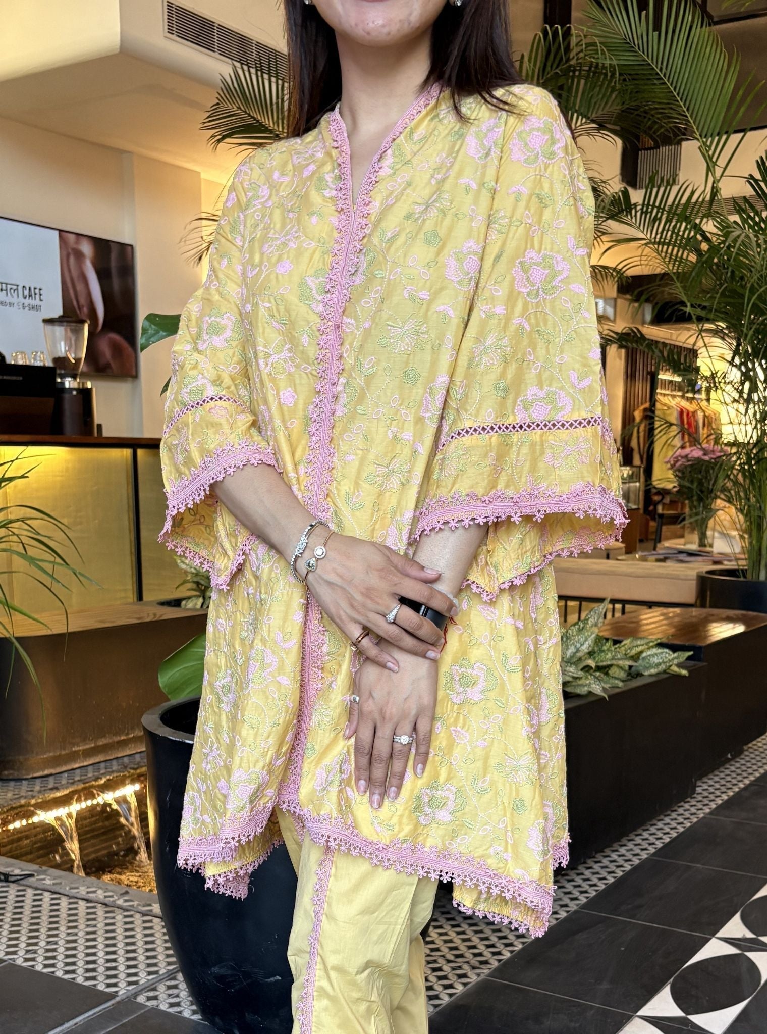 Falguni Supima Cotton Mustard Kurta Set