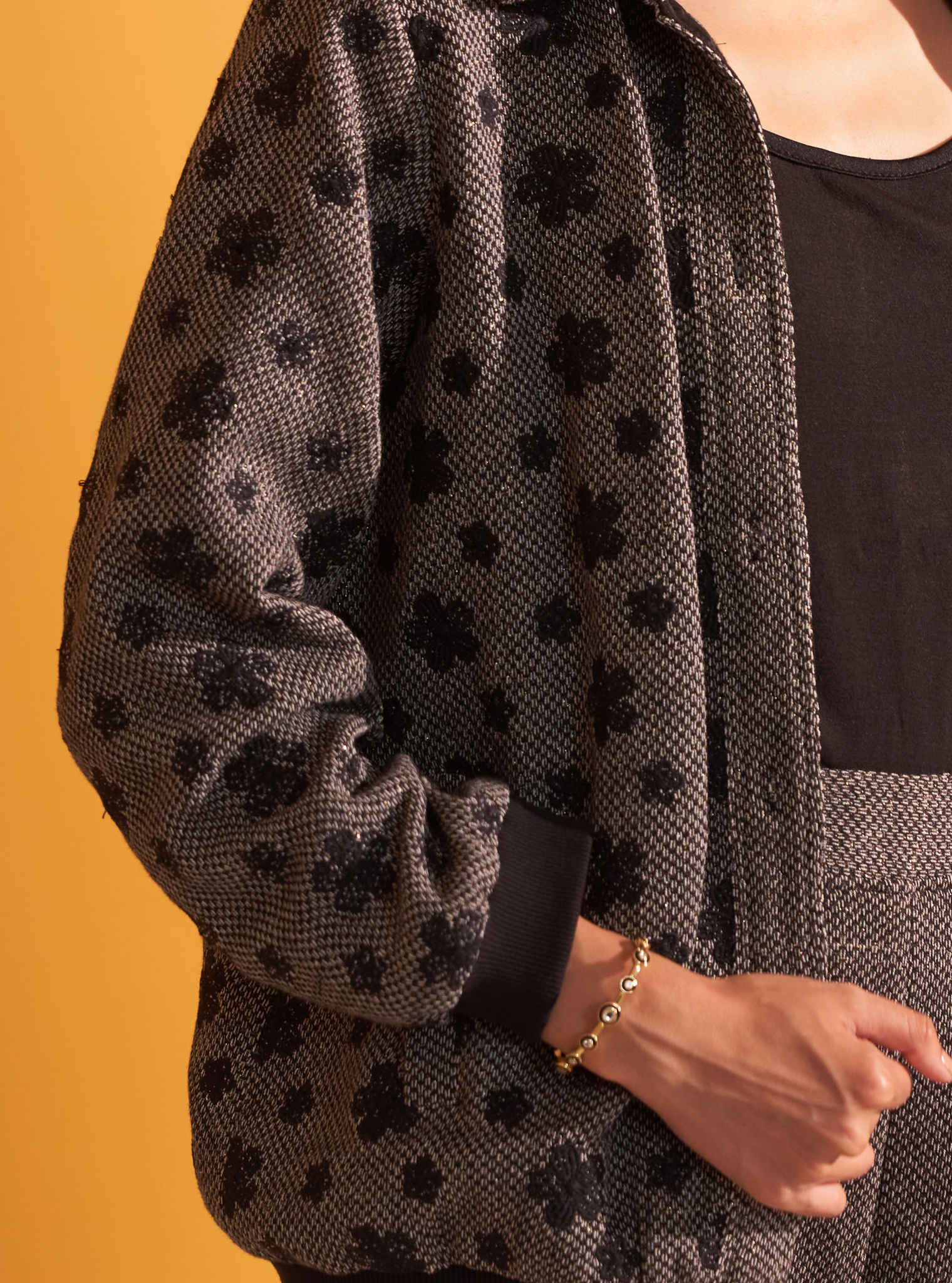Edith Lurex Knit Black Co-ord Set