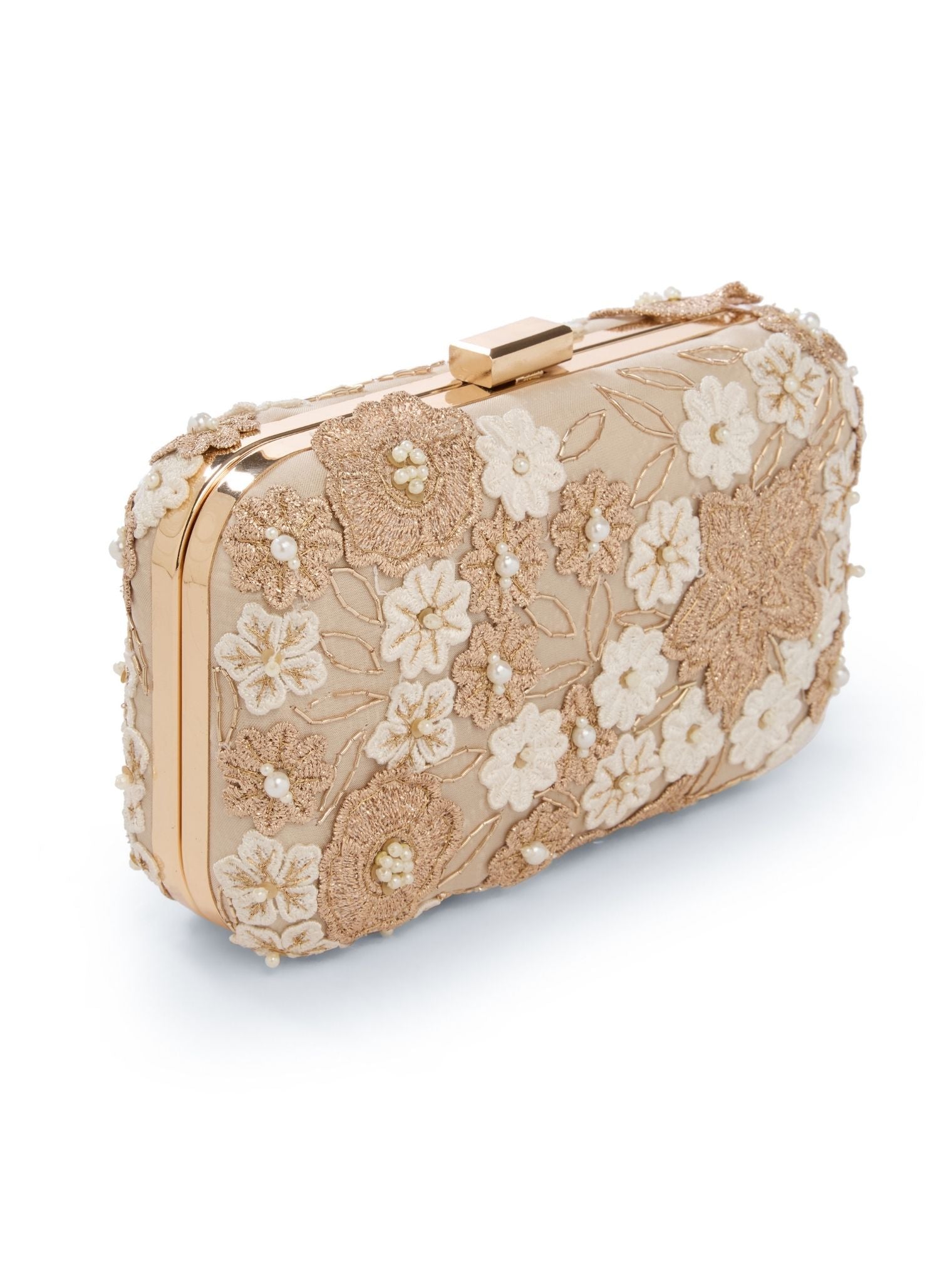Mulmul Ira Gold Clutch Bag
