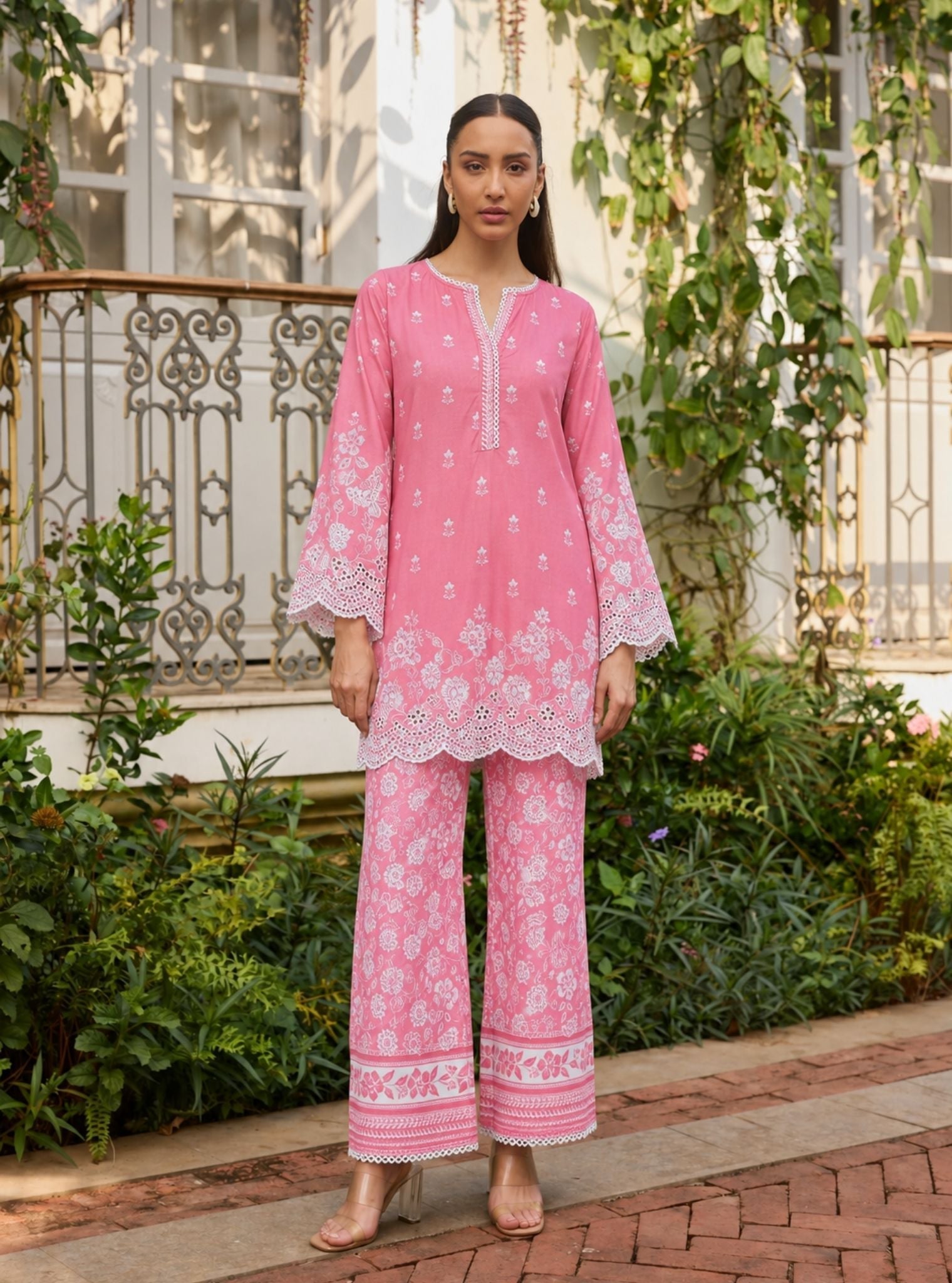 Vaeli Supima Cotton Rani Pink Co-ord Set