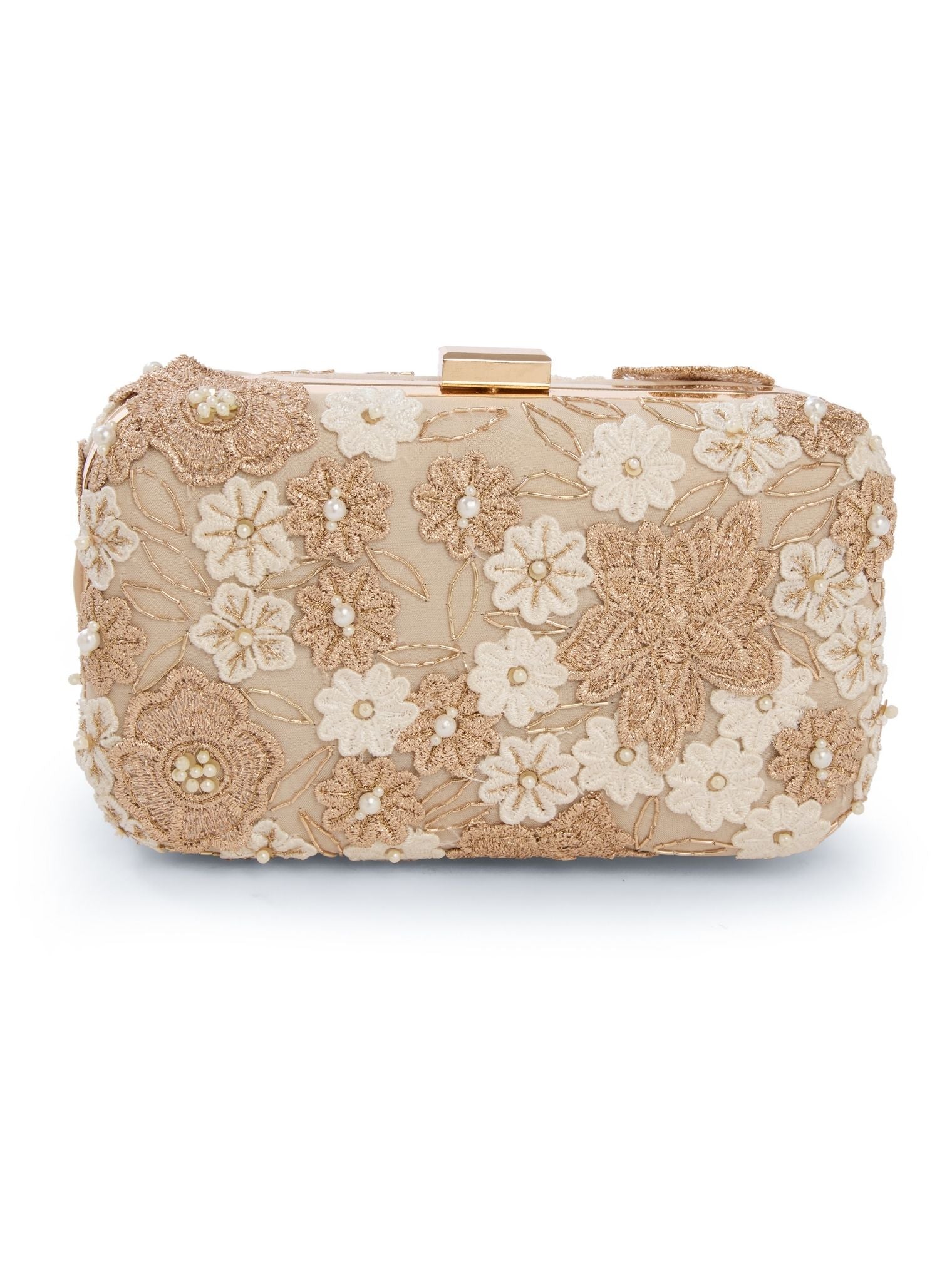 Mulmul Ira Gold Clutch Bag