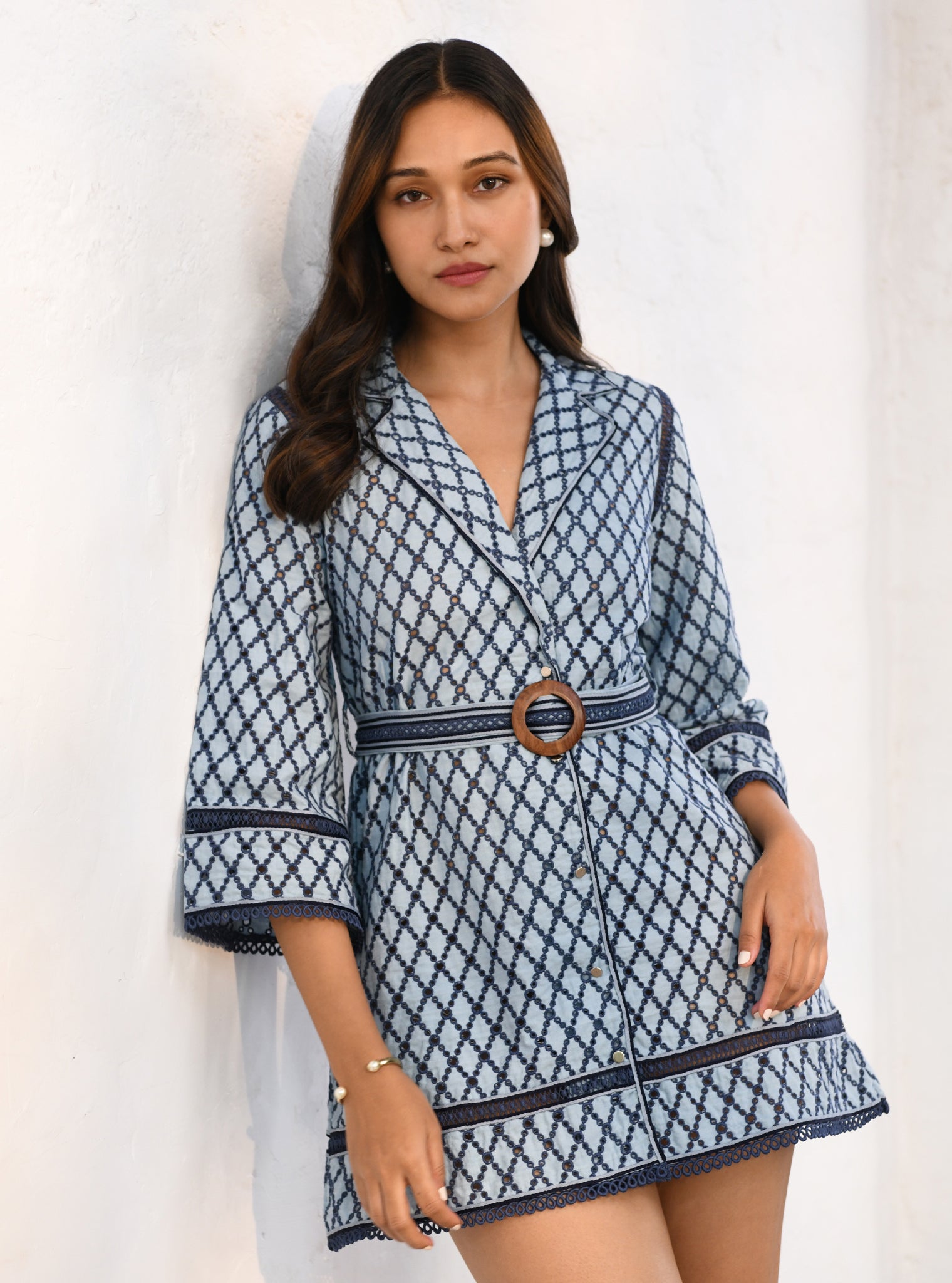 Mulmul Denim Arista Light Blue Dress