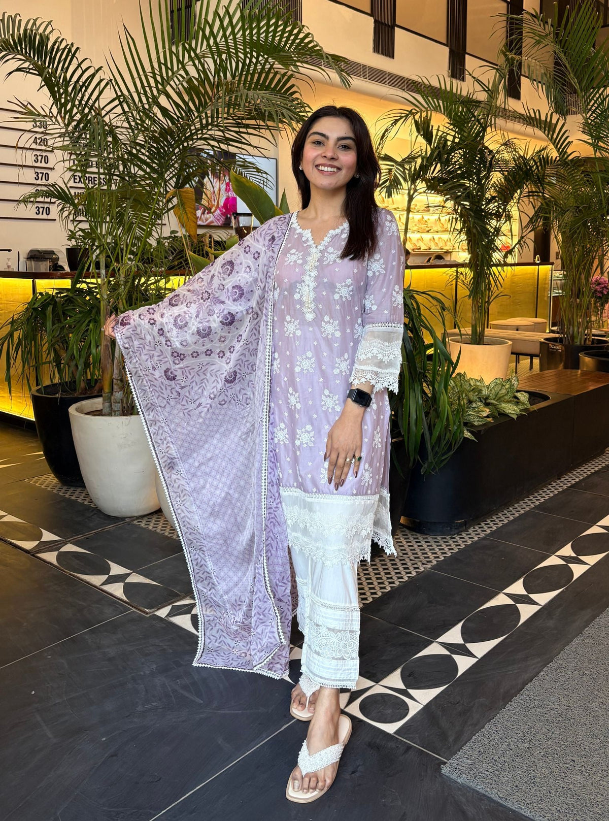 Emmie Supima Cotton Lilac Kurta Set