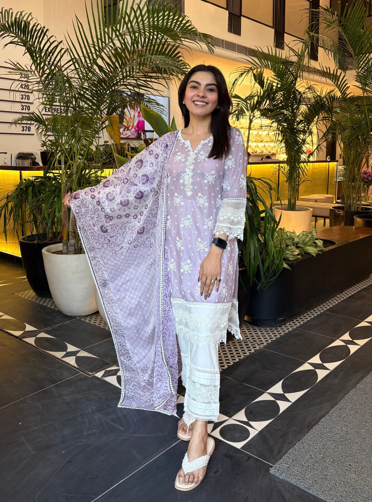 Emmie Supima Cotton Lilac Kurta Set