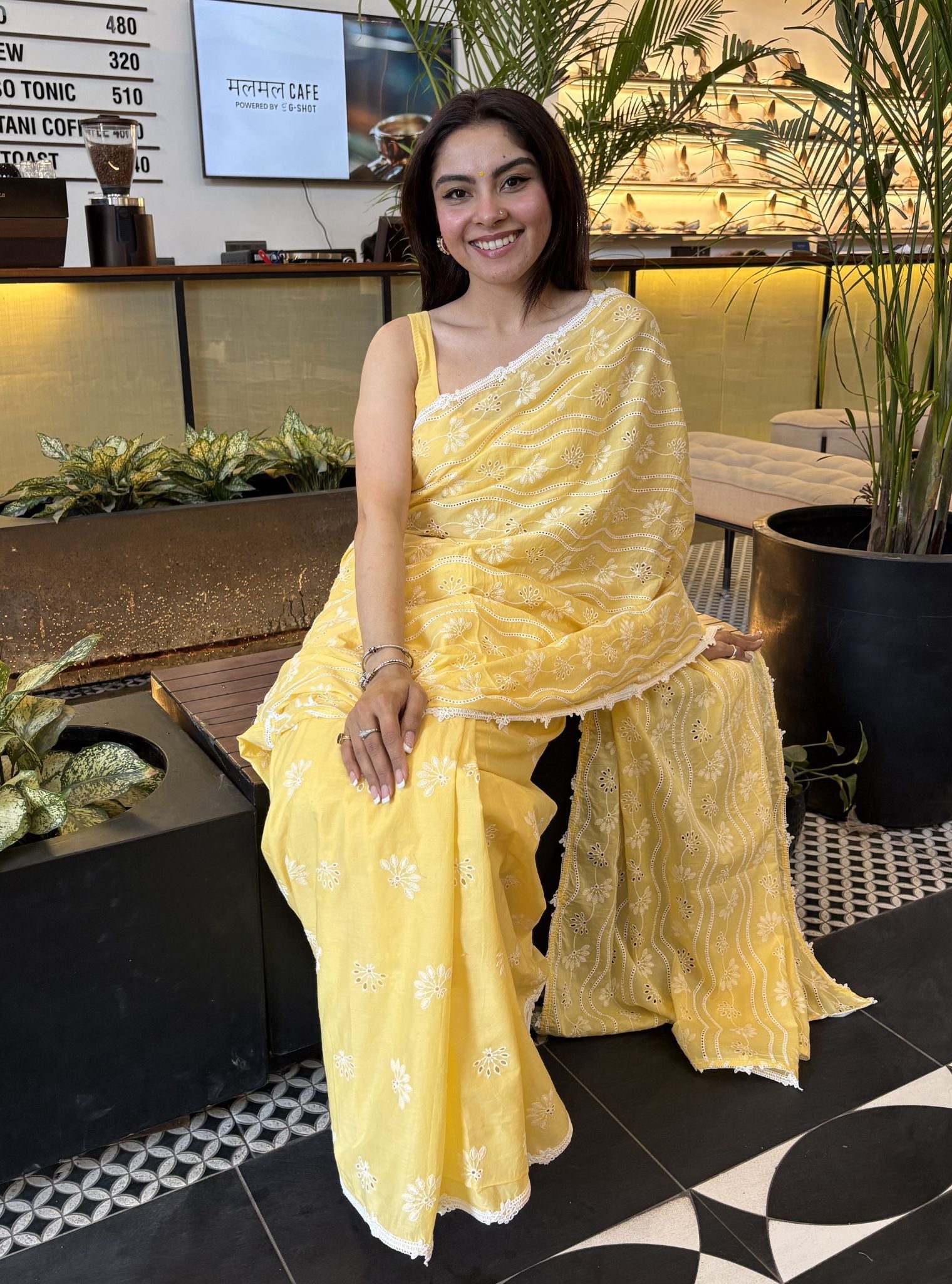 Mirik Supima Cotton Yellow Saree