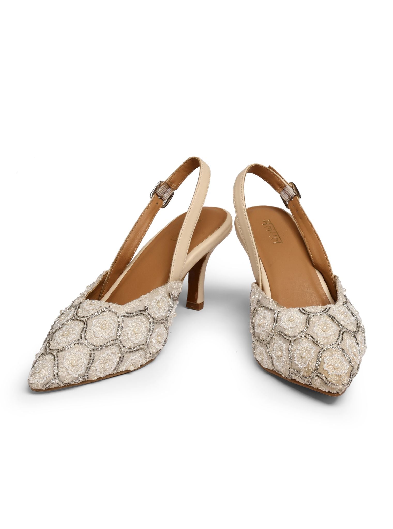 Valeria White Vegan Pointy Heel