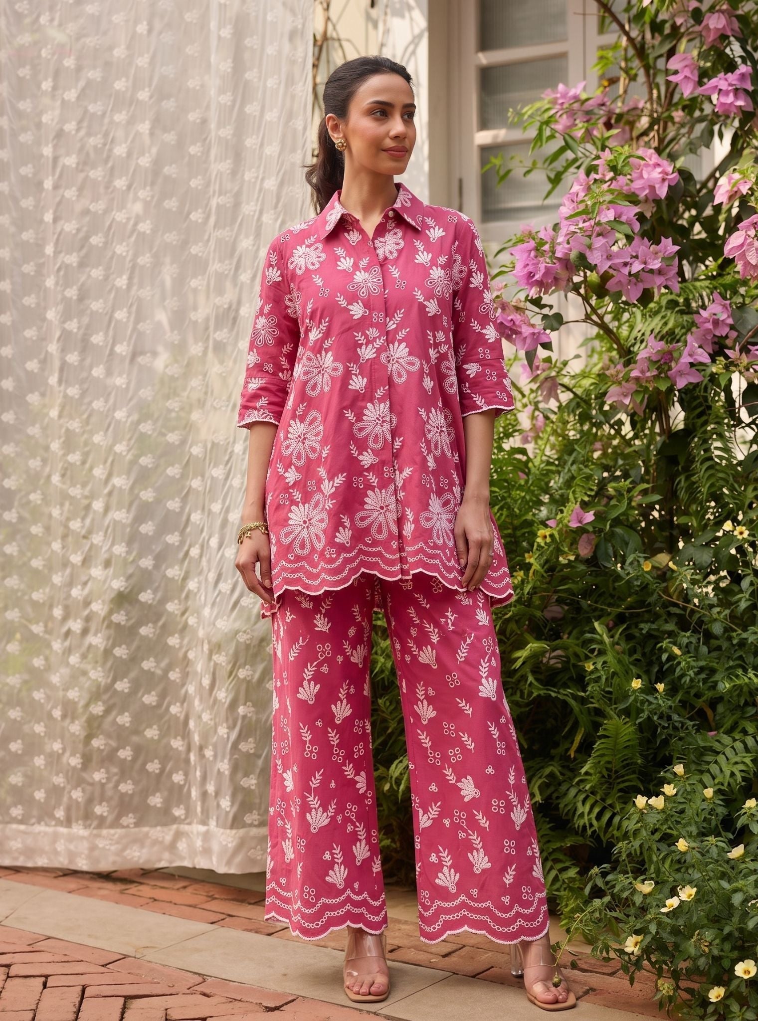 Chiara Supima Cotton Fuschia Co-ord Set