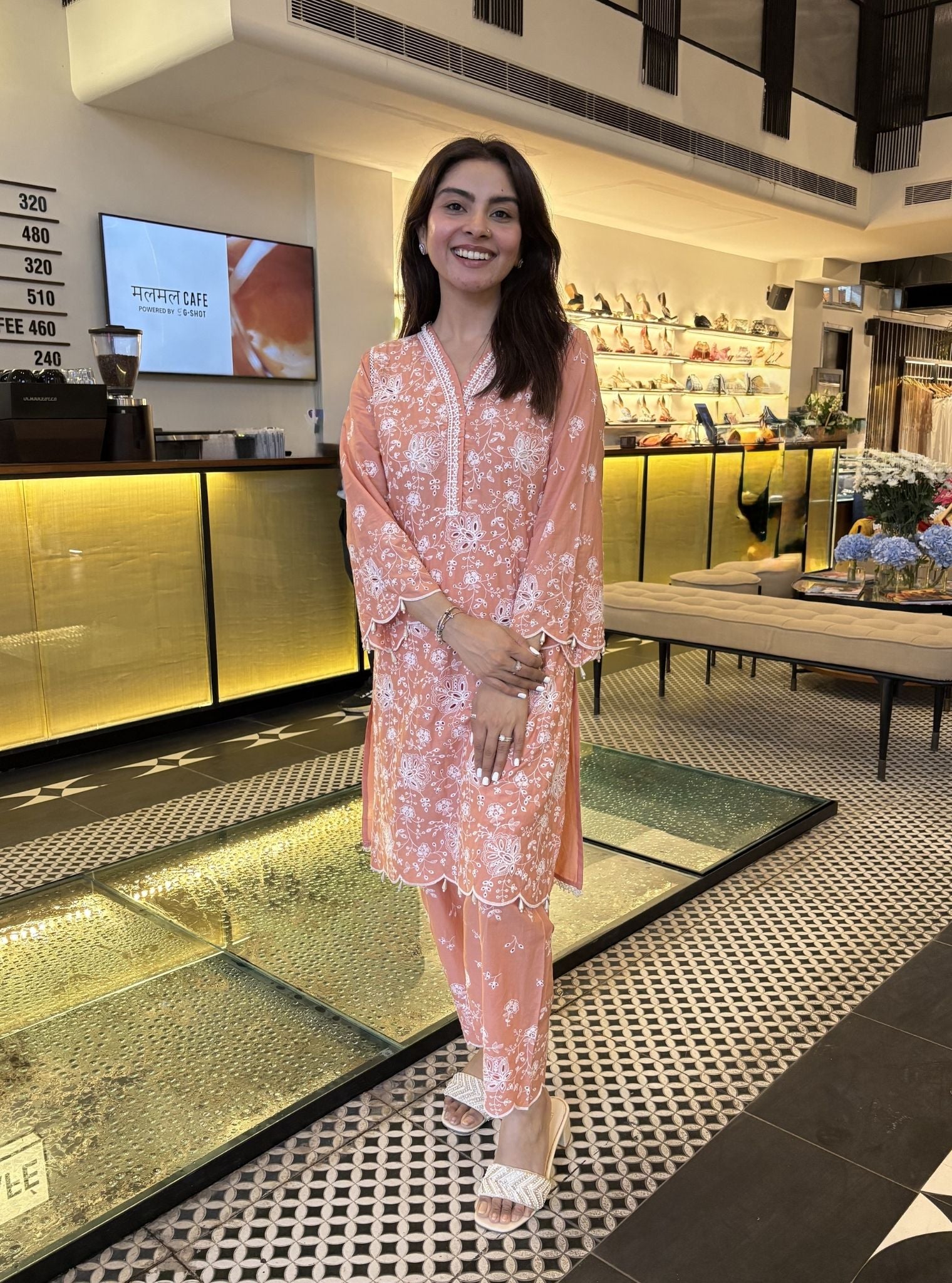 Norwich Supima Cotton Peach Kurta Set