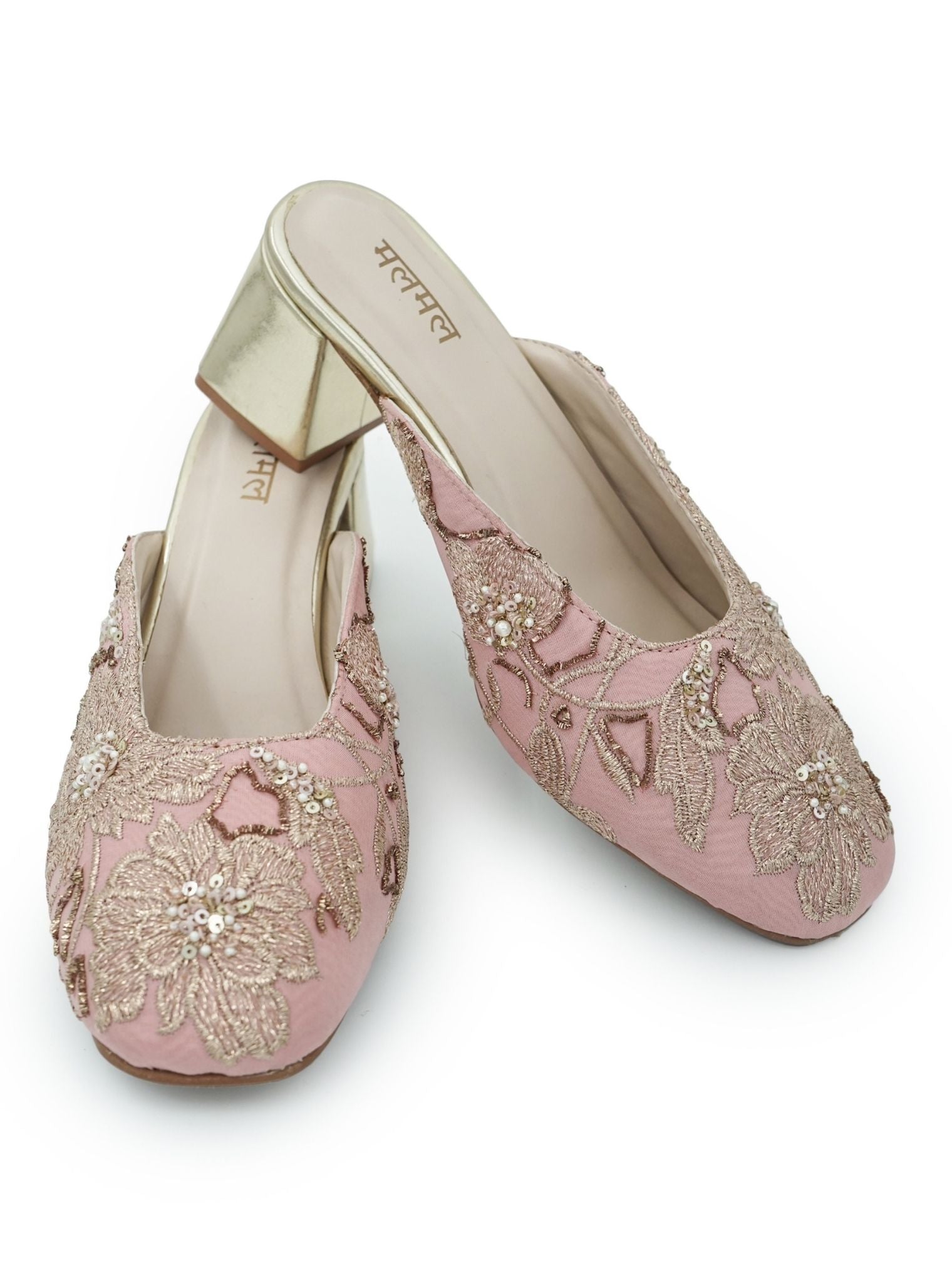Mulmul Mantra Pink Mule Heel