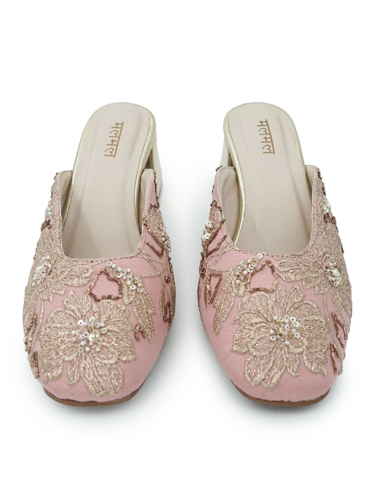 Mulmul Mantra Pink Mule Heel