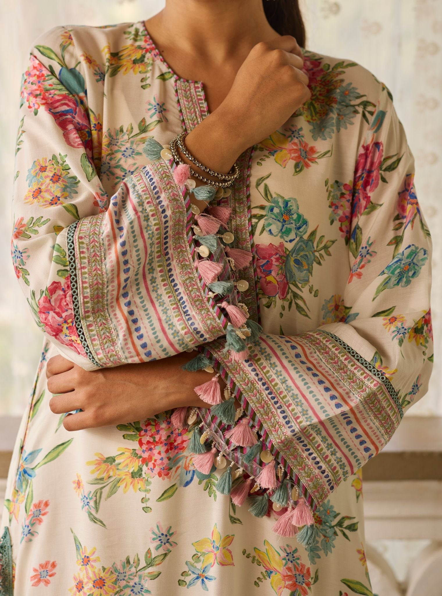 Savaan Lawn Off White Kurta Set
