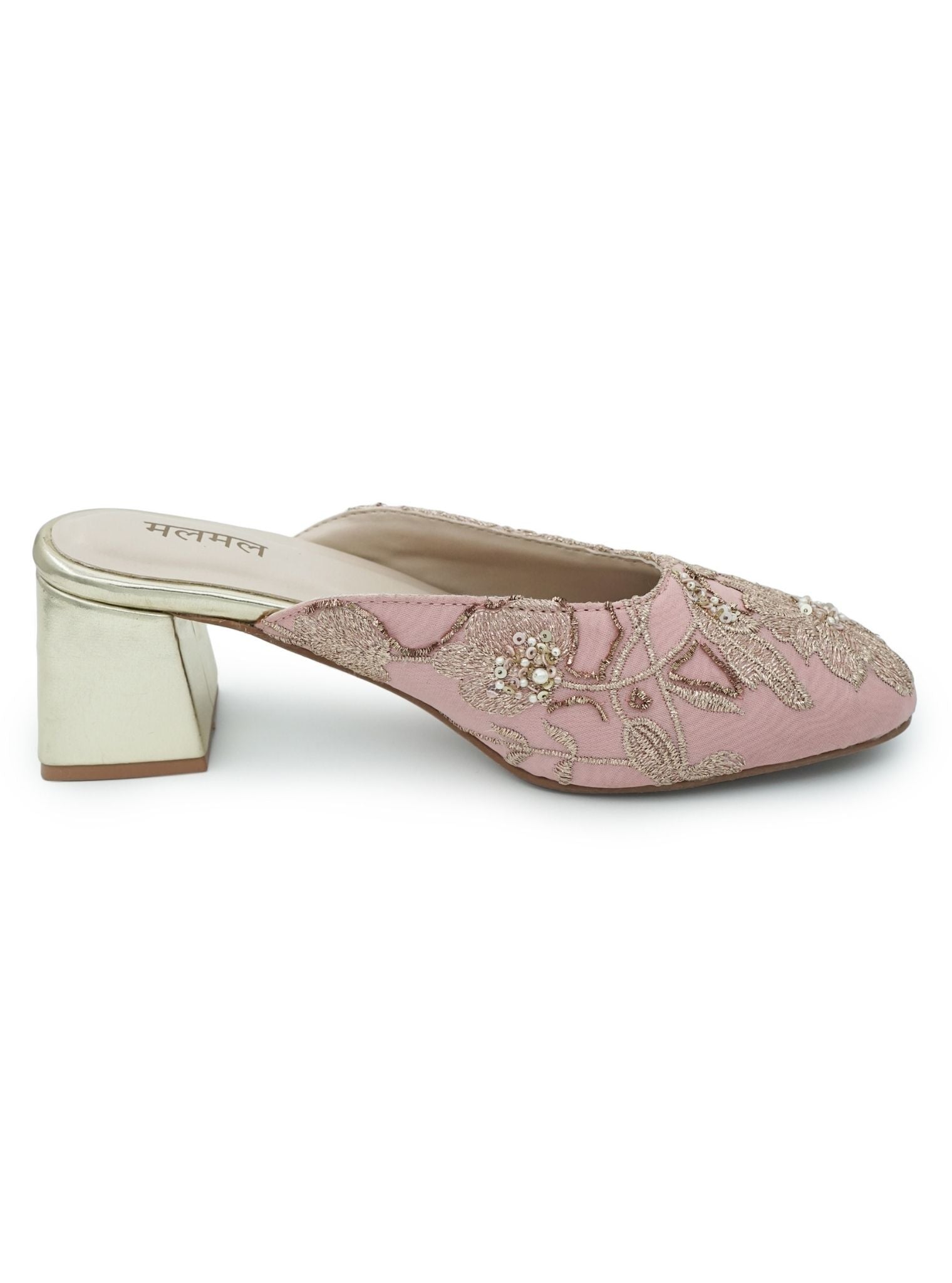 Mulmul Mantra Pink Mule Heel