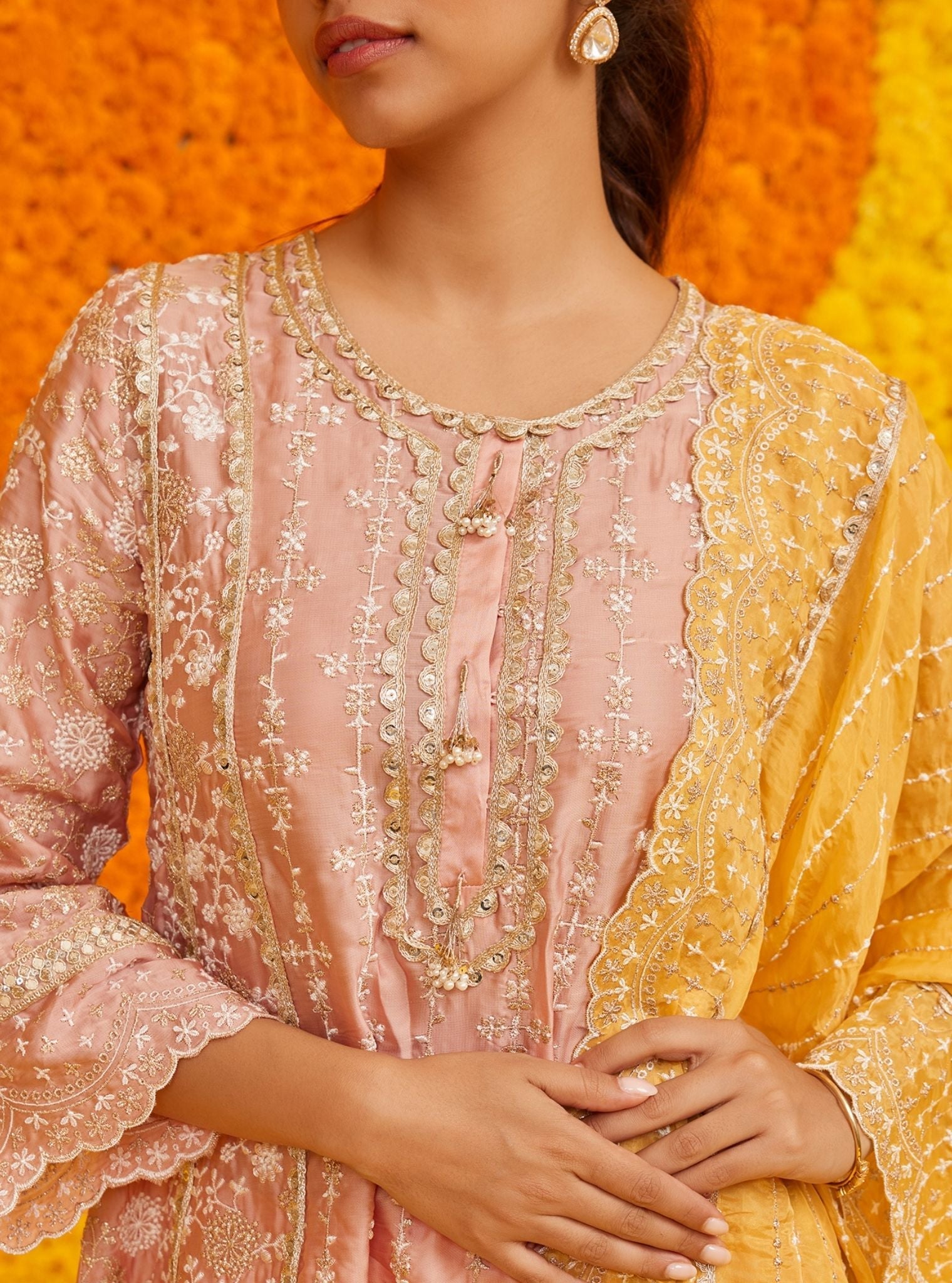 Mulmul HO Silk Saathiya Yellow Dupatta