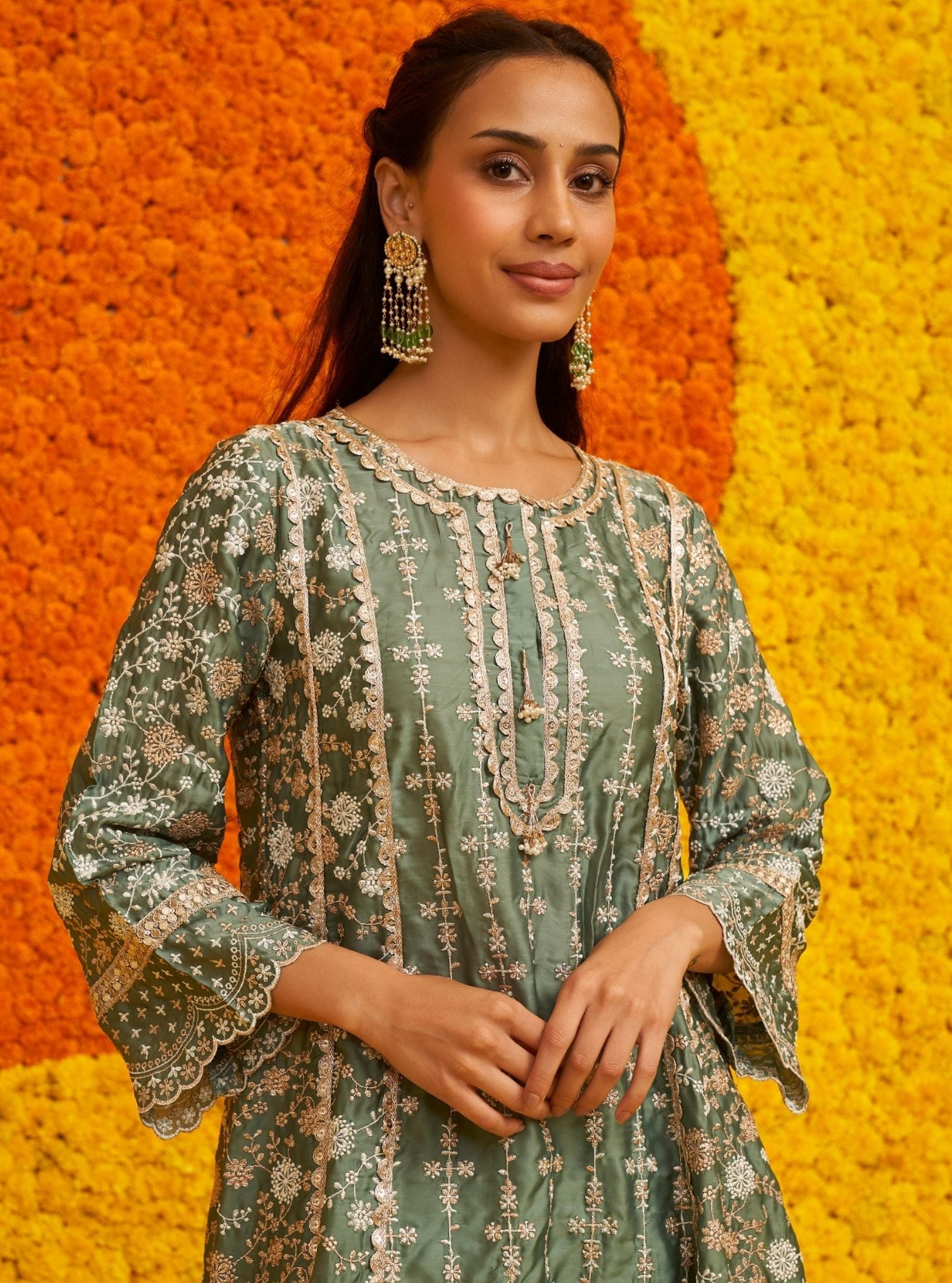 Mulmul HO Silk Saathiya Teal Blue Dupatta