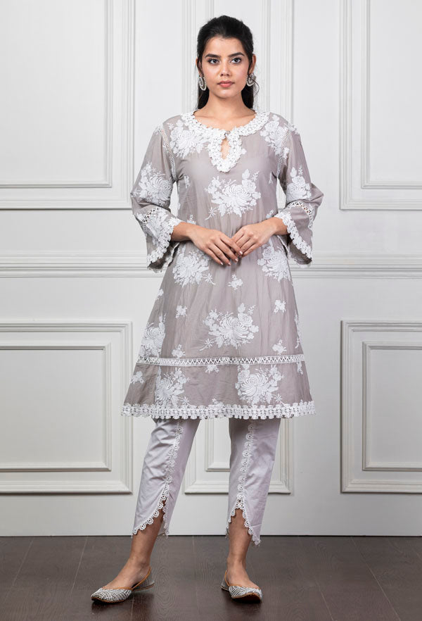 Sunflower Grey Kurta Set