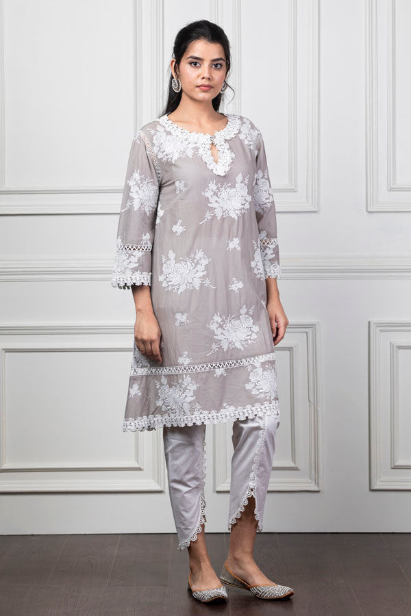 Sunflower Grey Kurta Set